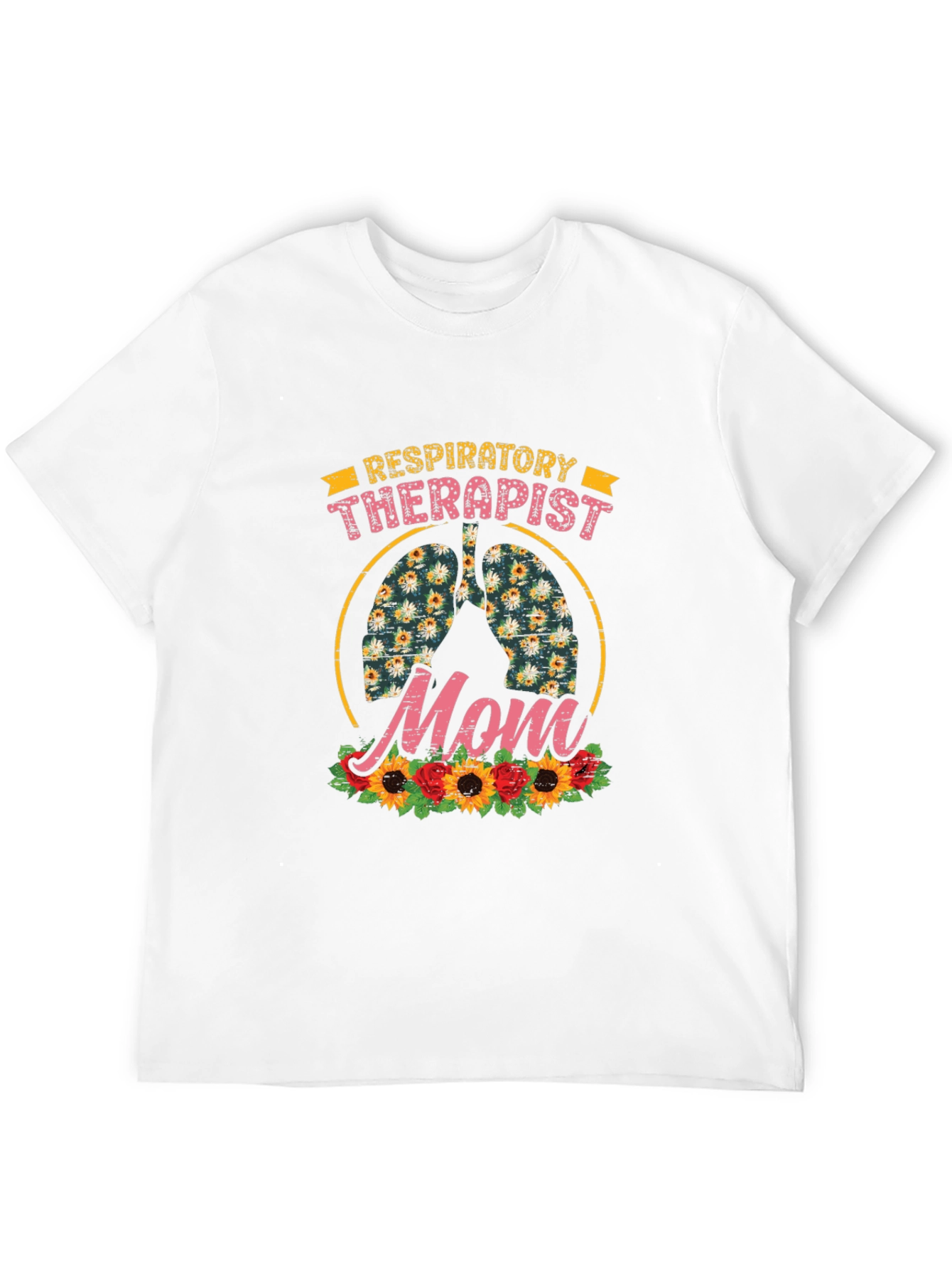 Respiratory Therapist Mom Floral Lungs T-Shirt