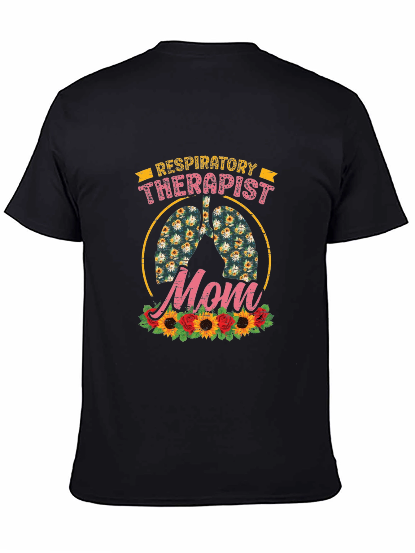 Respiratory Therapist Mom Floral Lungs T-Shirt