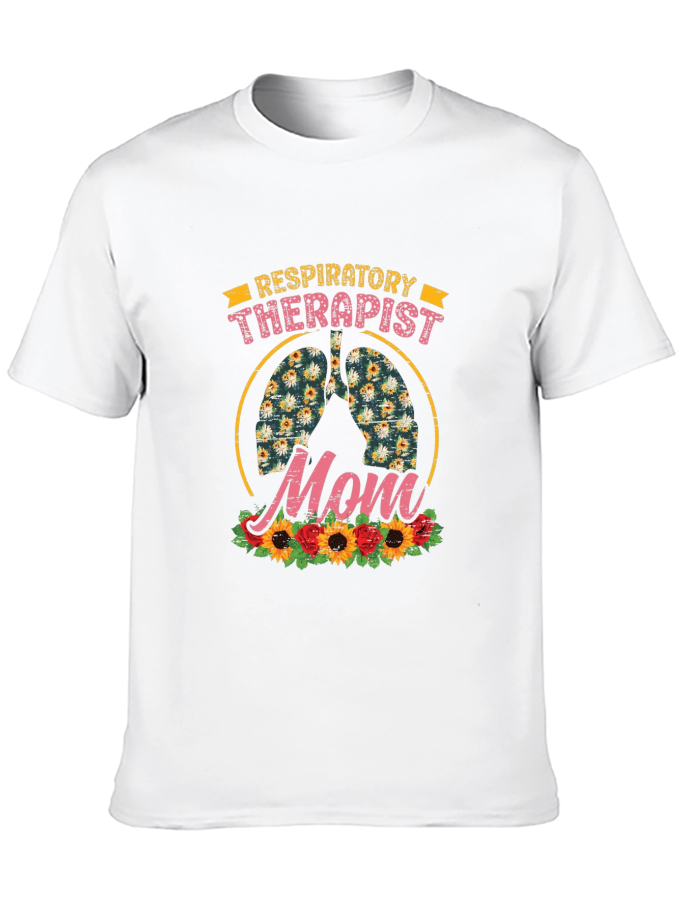 Respiratory Therapist Mom Floral Lungs T-Shirt