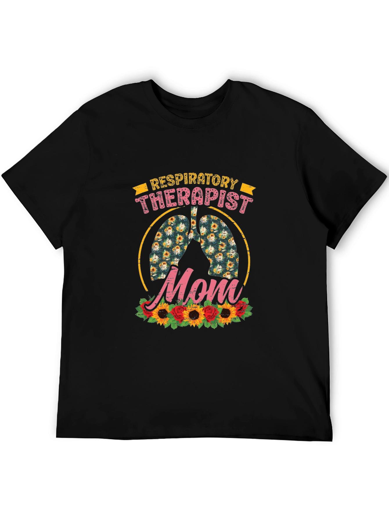 Respiratory Therapist Mom Floral Lungs T-Shirt
