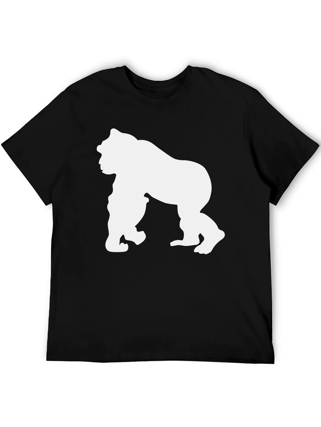 Gorilla Graphic Tee - Mens Black Cotton T-Shirt
