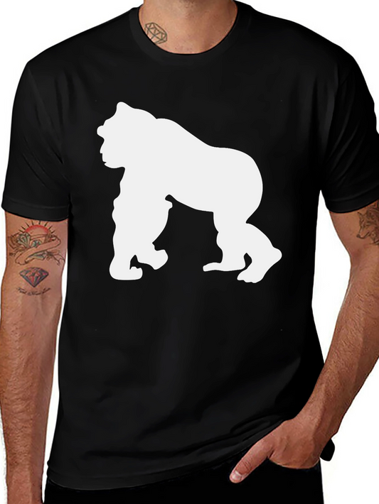 Gorilla Graphic Tee - Mens Black Cotton T-Shirt