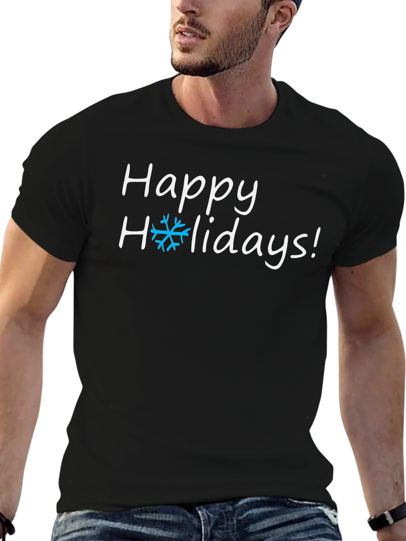 Happy Holidays Graphic T-Shirt - Festive Holiday Apparel