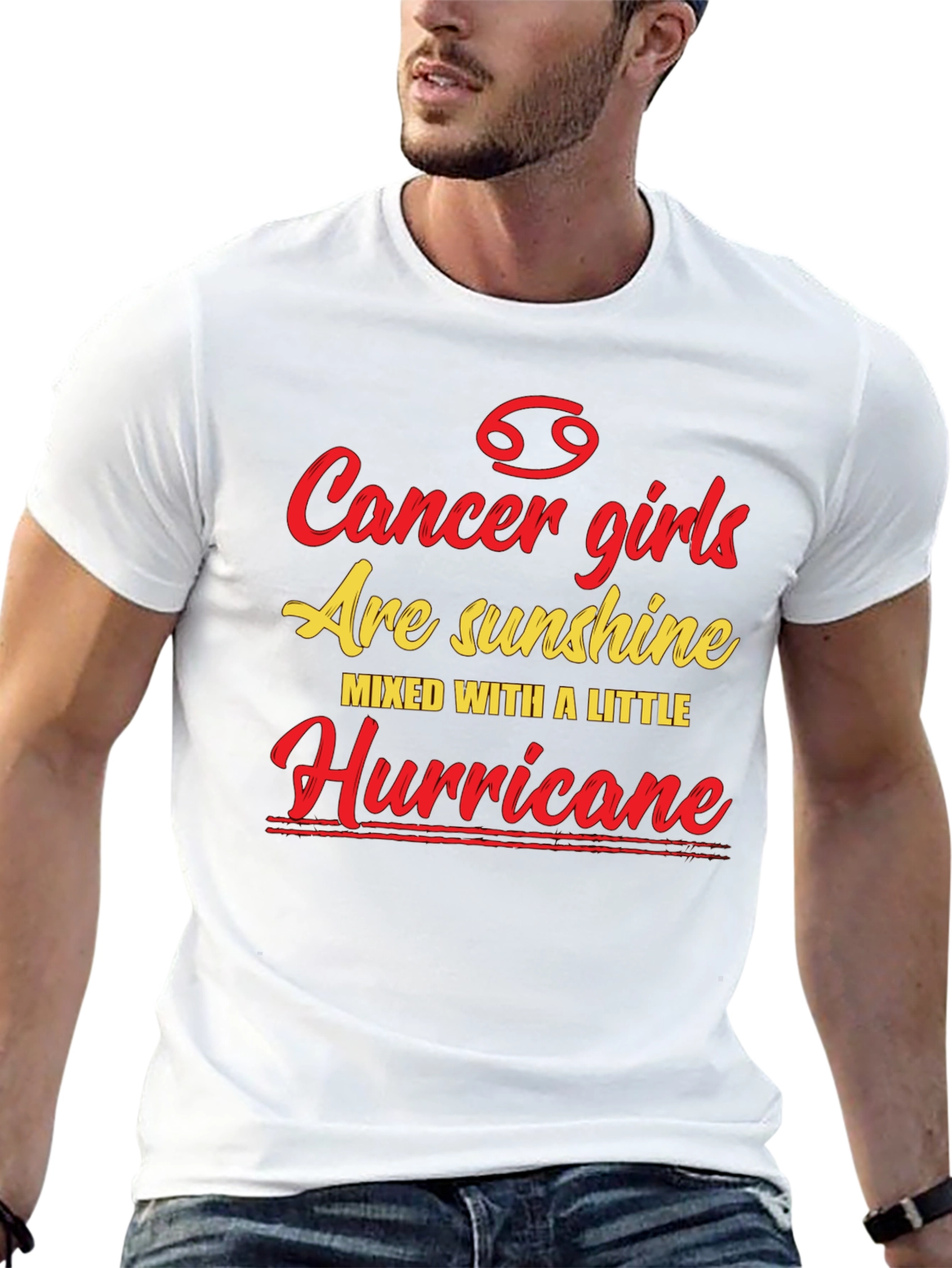 Cancer Girl T-Shirt - Sunshine & Hurricane Zodiac Tee