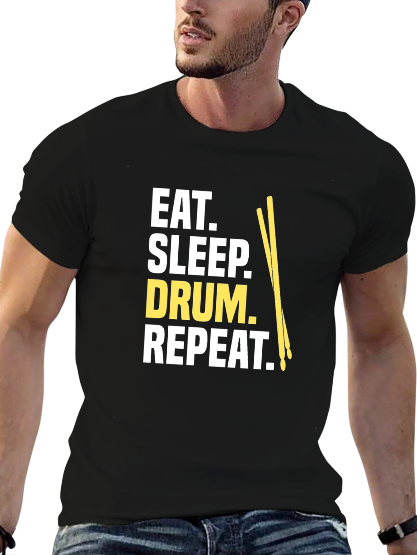 Eat Sleep Drum Repeat T-Shirt - Musician Tee