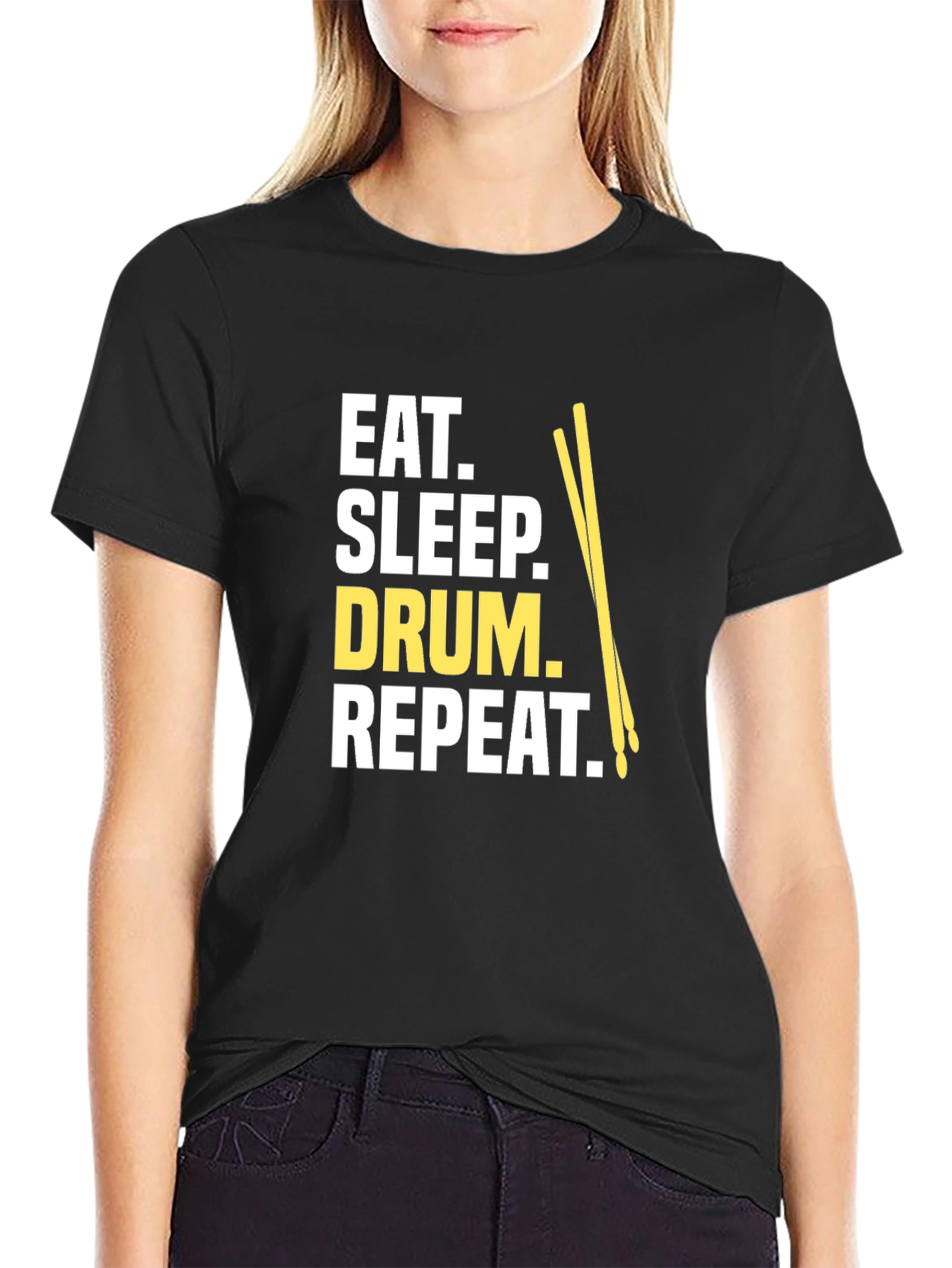 Eat Sleep Drum Repeat T-Shirt - Musician Tee