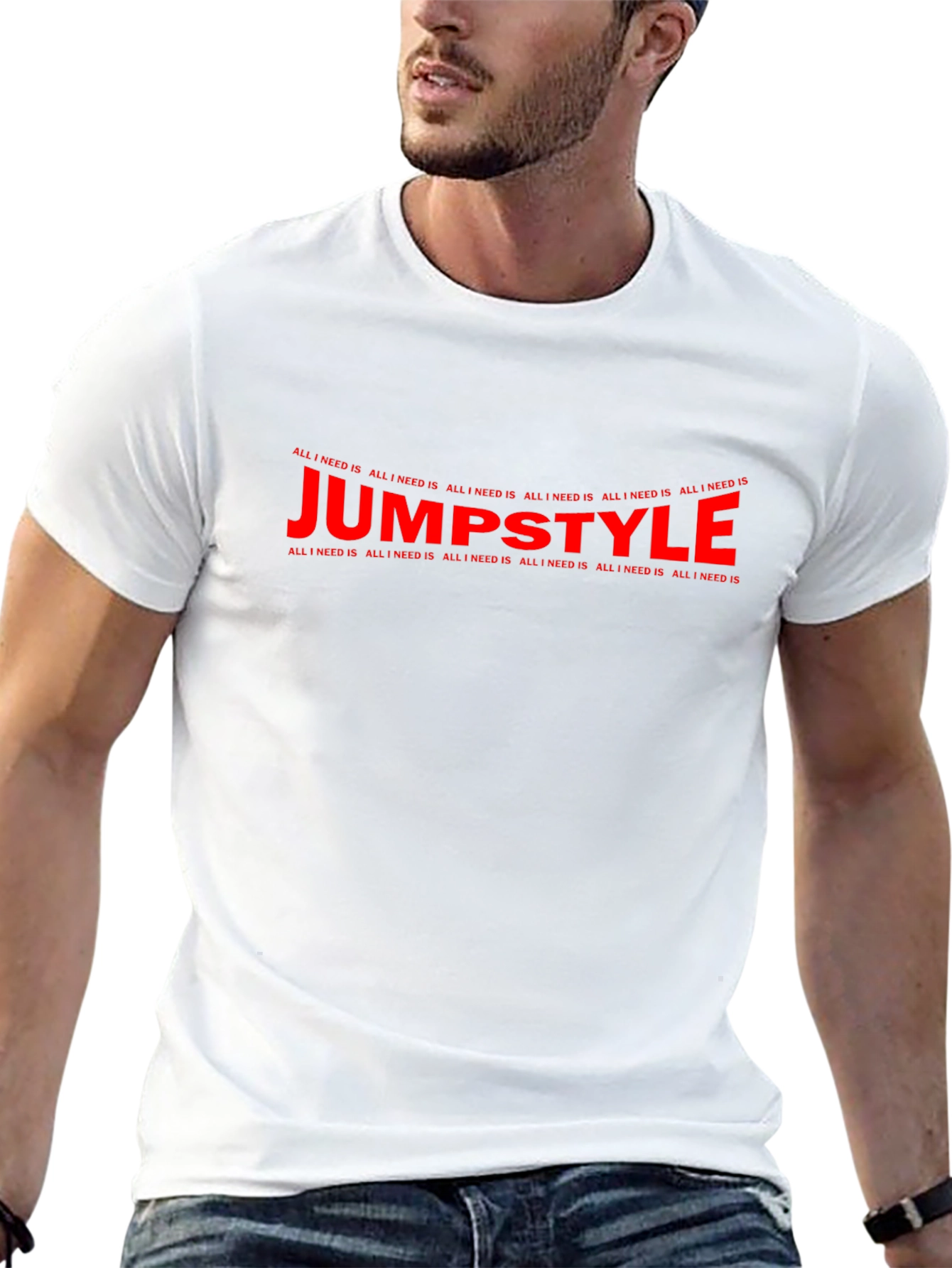 Jumpstyle Graphic Tee - Bold Red Print