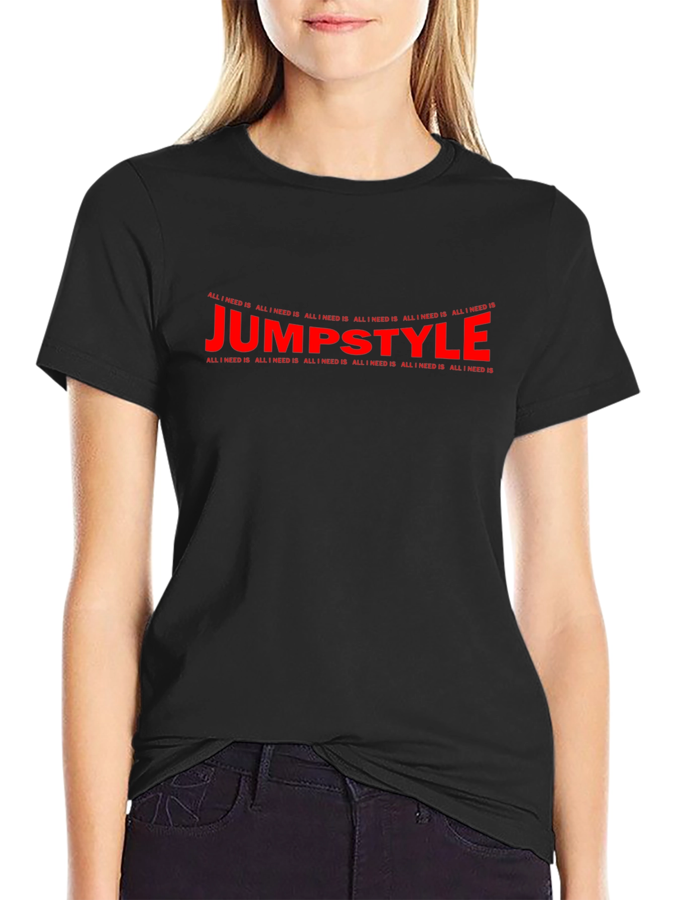 Jumpstyle Graphic Tee - Bold Red Print
