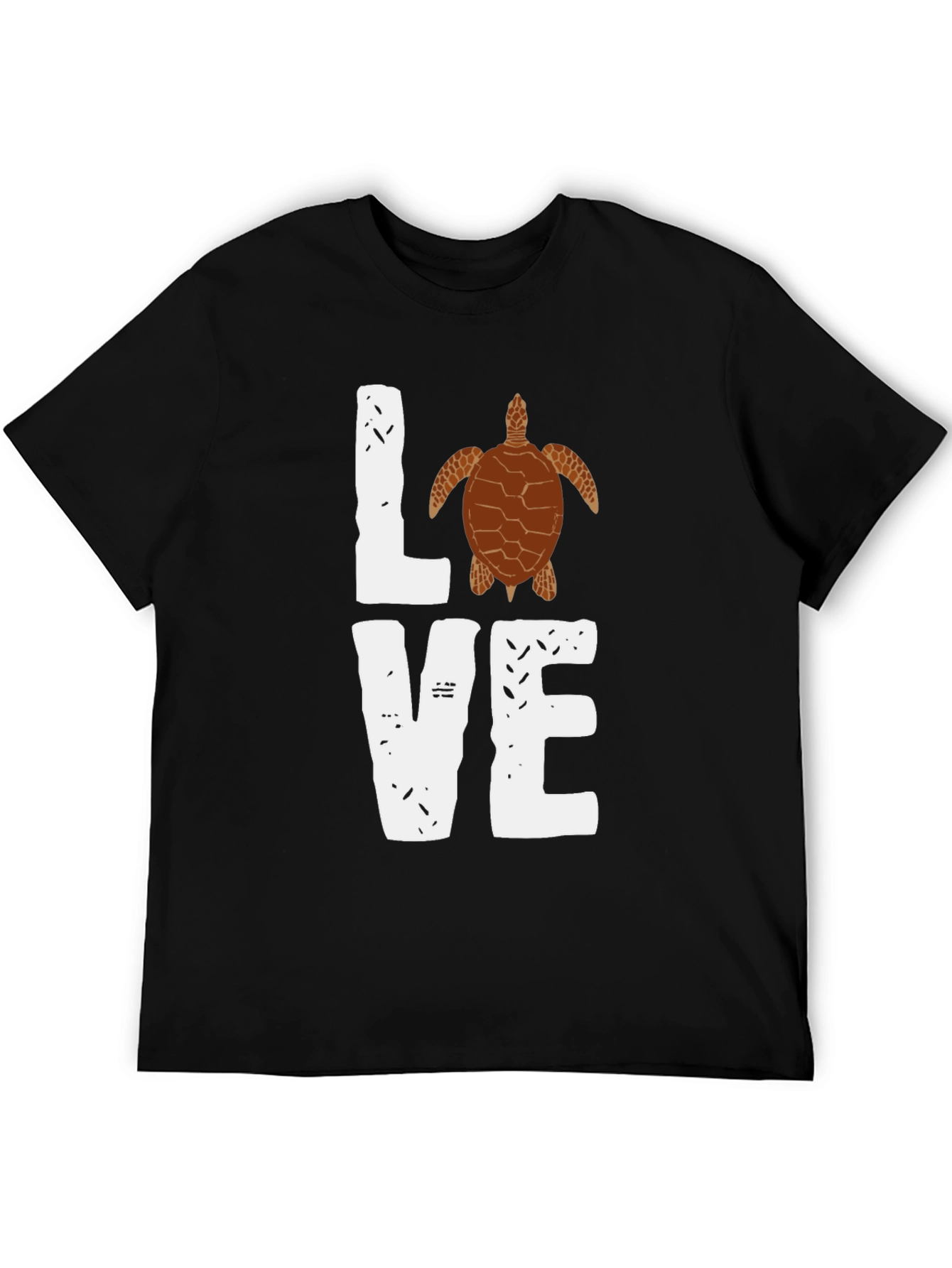 Love Sea Turtle Graphic Tee - Black Casual Shirt