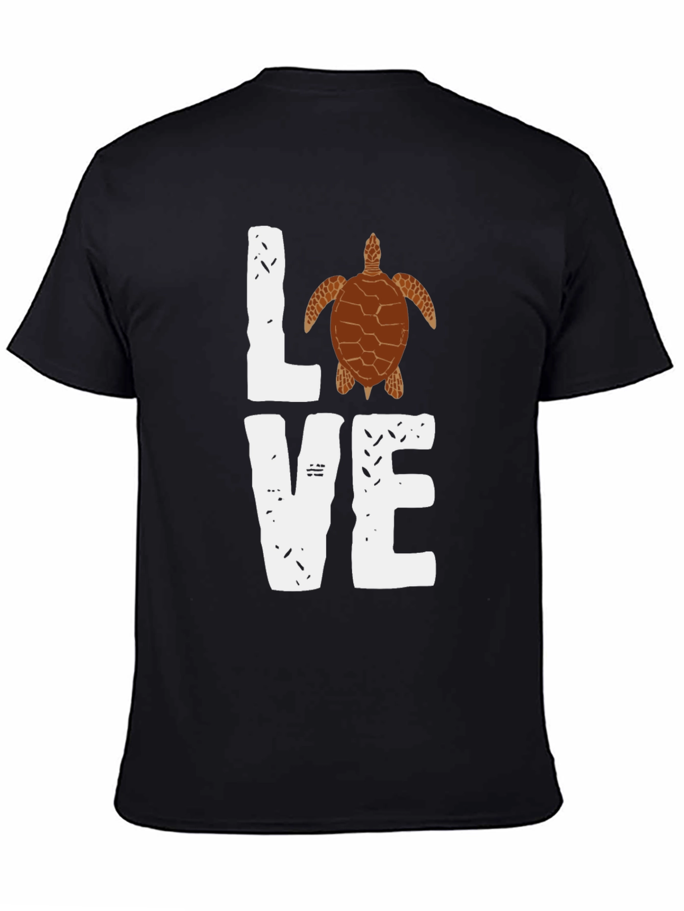 Love Sea Turtle Graphic Tee - Black Casual Shirt
