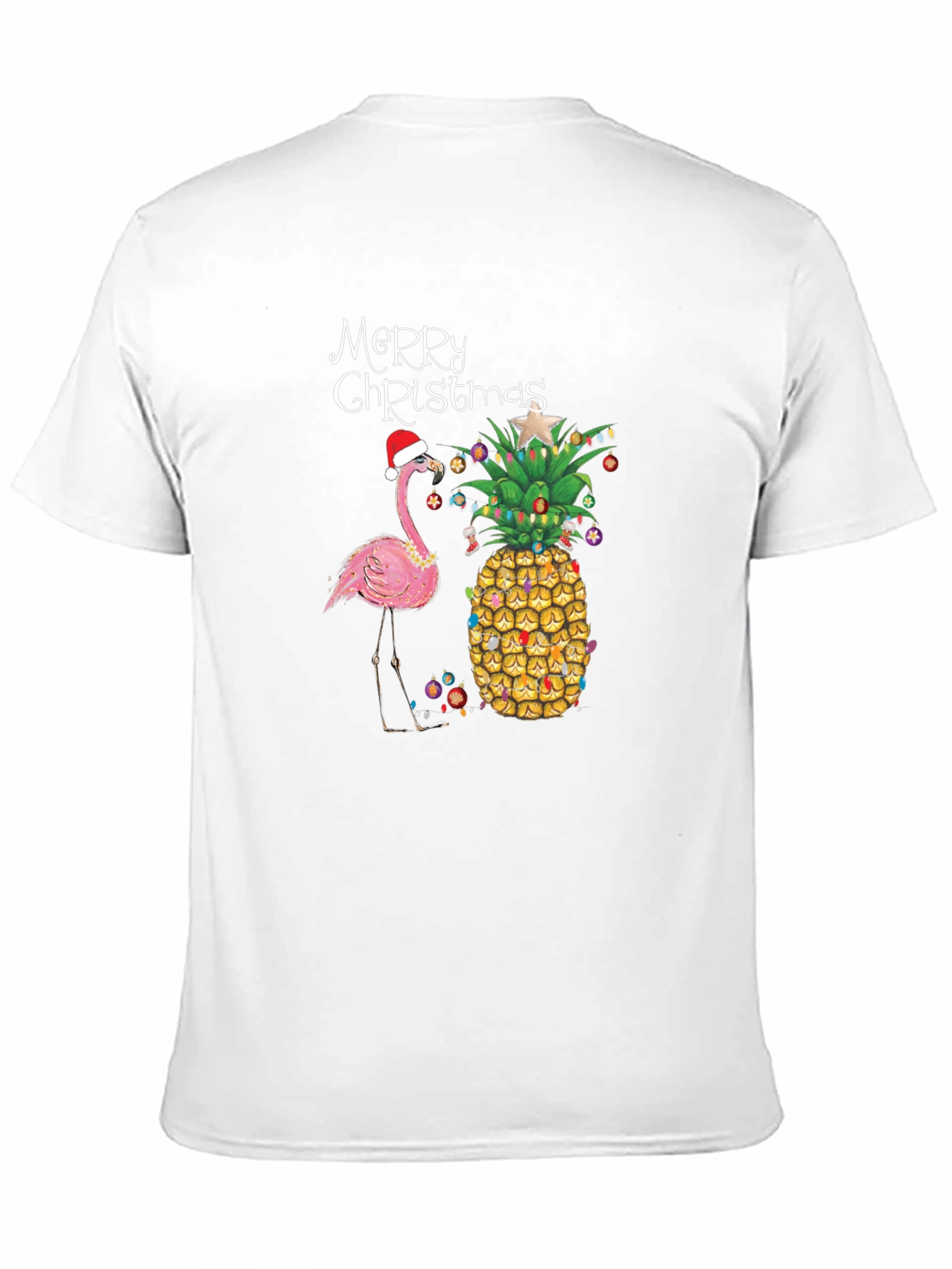 Christmas Pineapple Flamingo T-Shirt