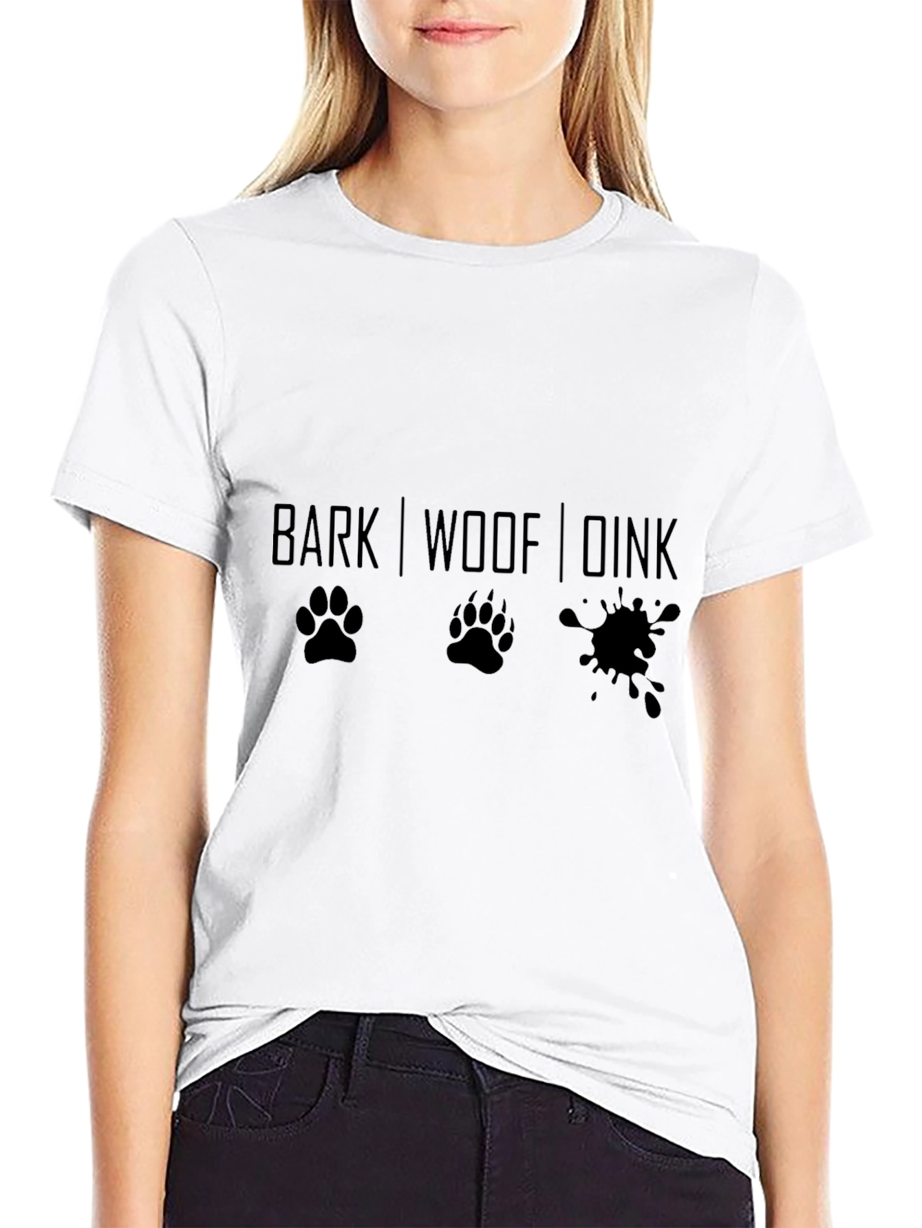 Dog Lovers Graphic Tee - Bark Woof Drink Design