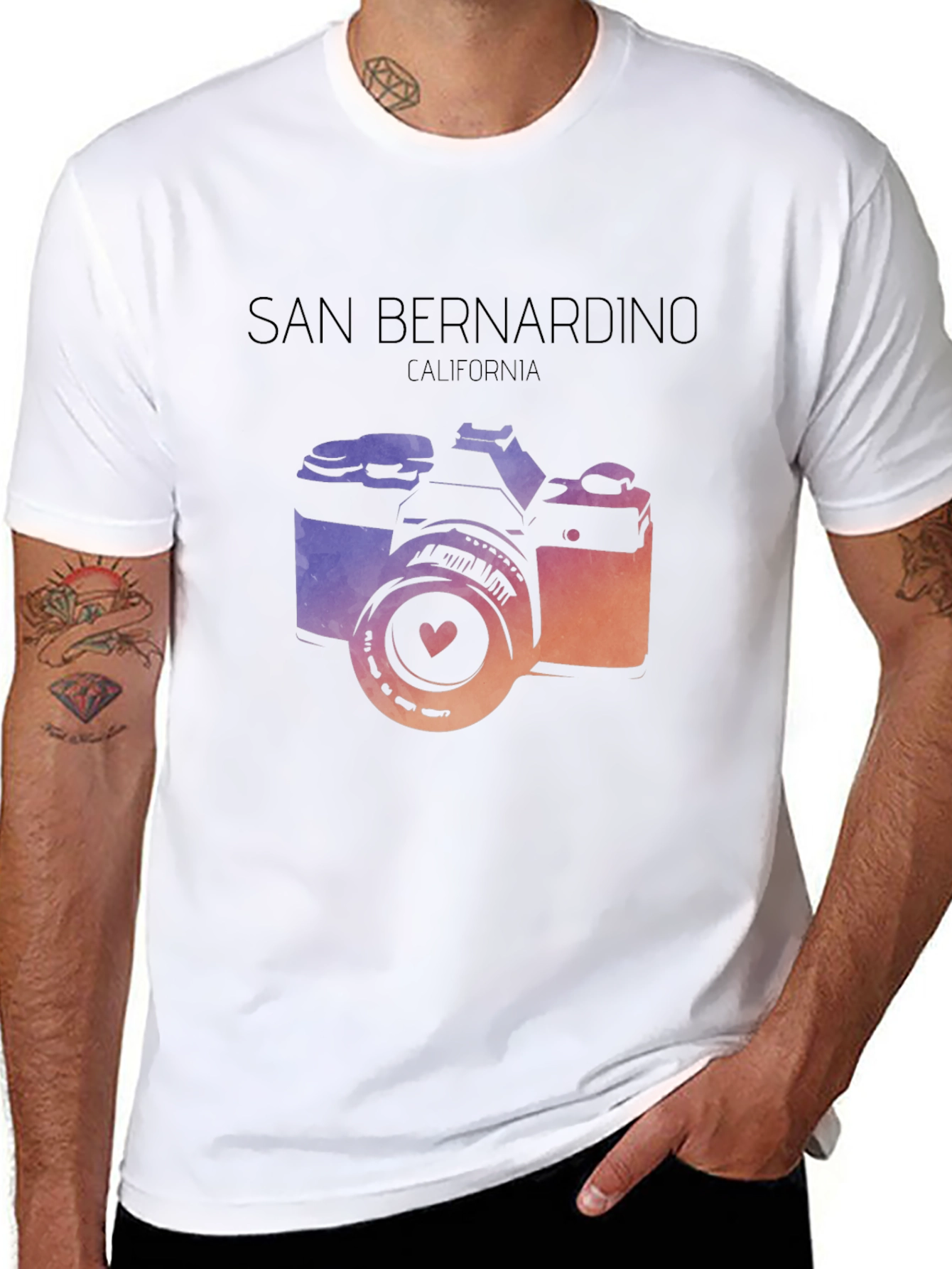 San Bernardino CA Camera Graphic T-Shirt