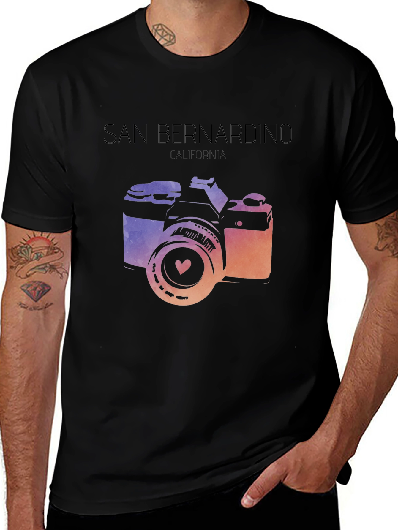 San Bernardino CA Camera Graphic T-Shirt