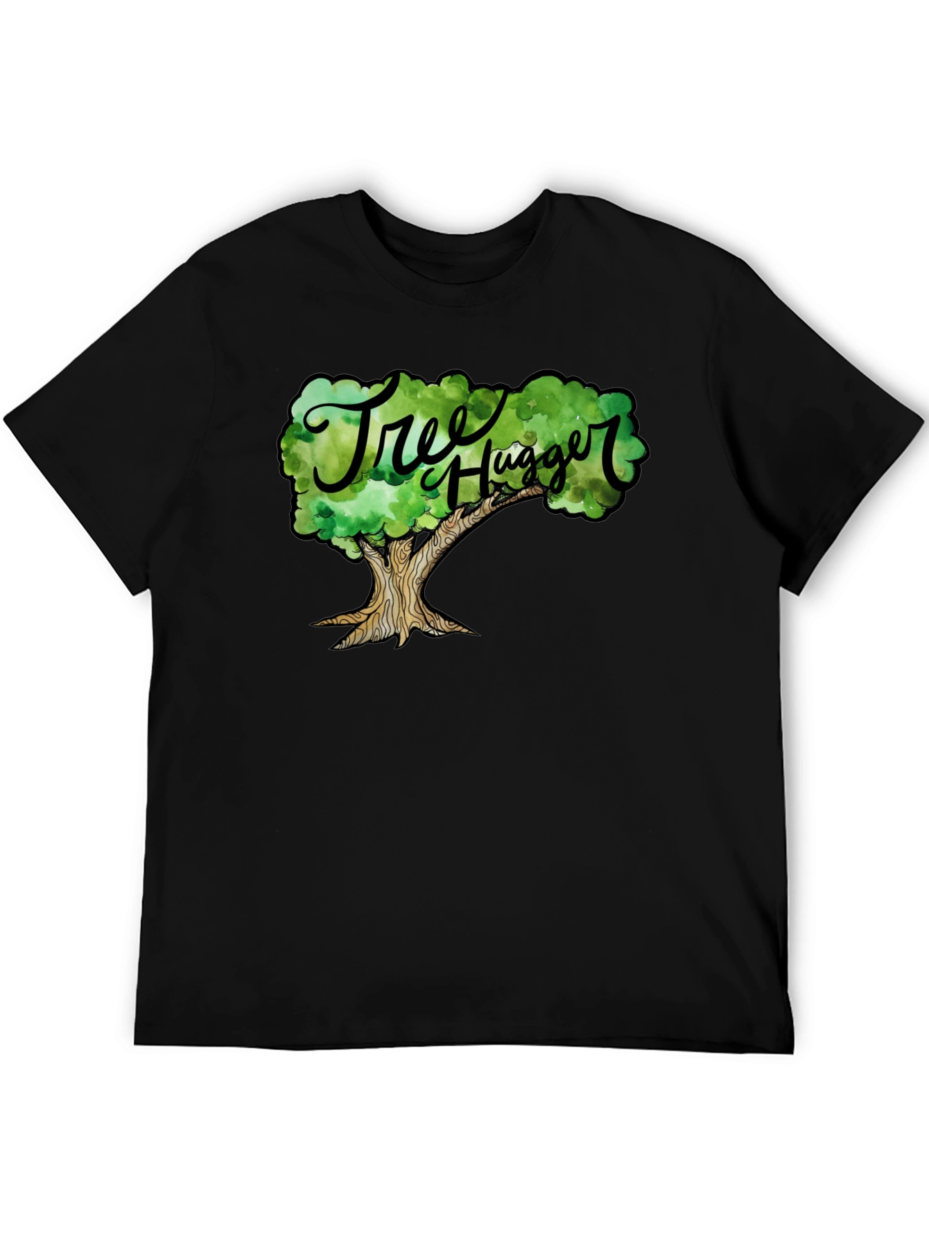Tree Hugger Graphic T-Shirt - Black Cotton Tee