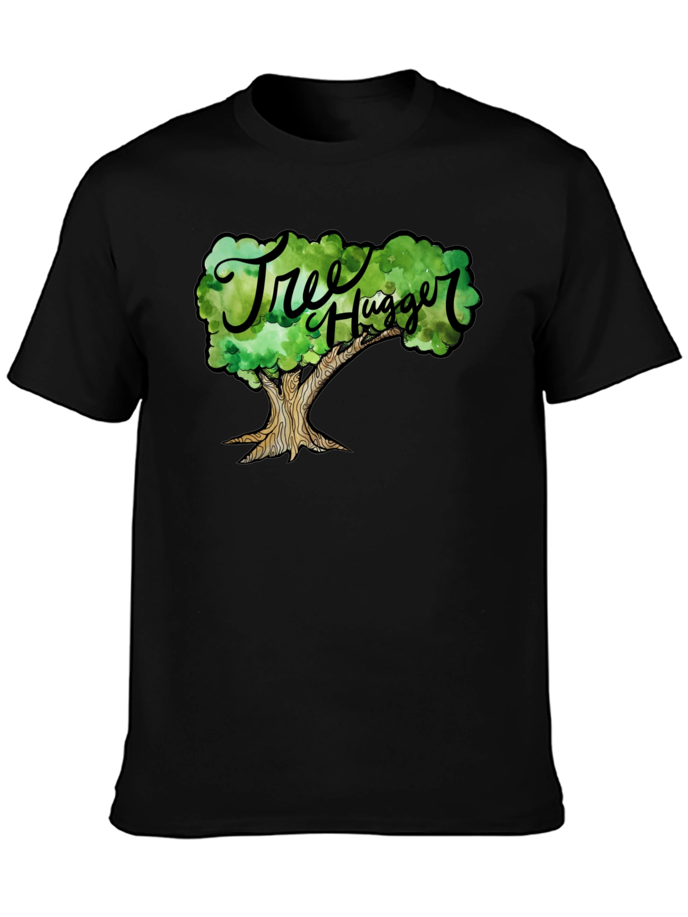 Tree Hugger Graphic T-Shirt - Black Cotton Tee
