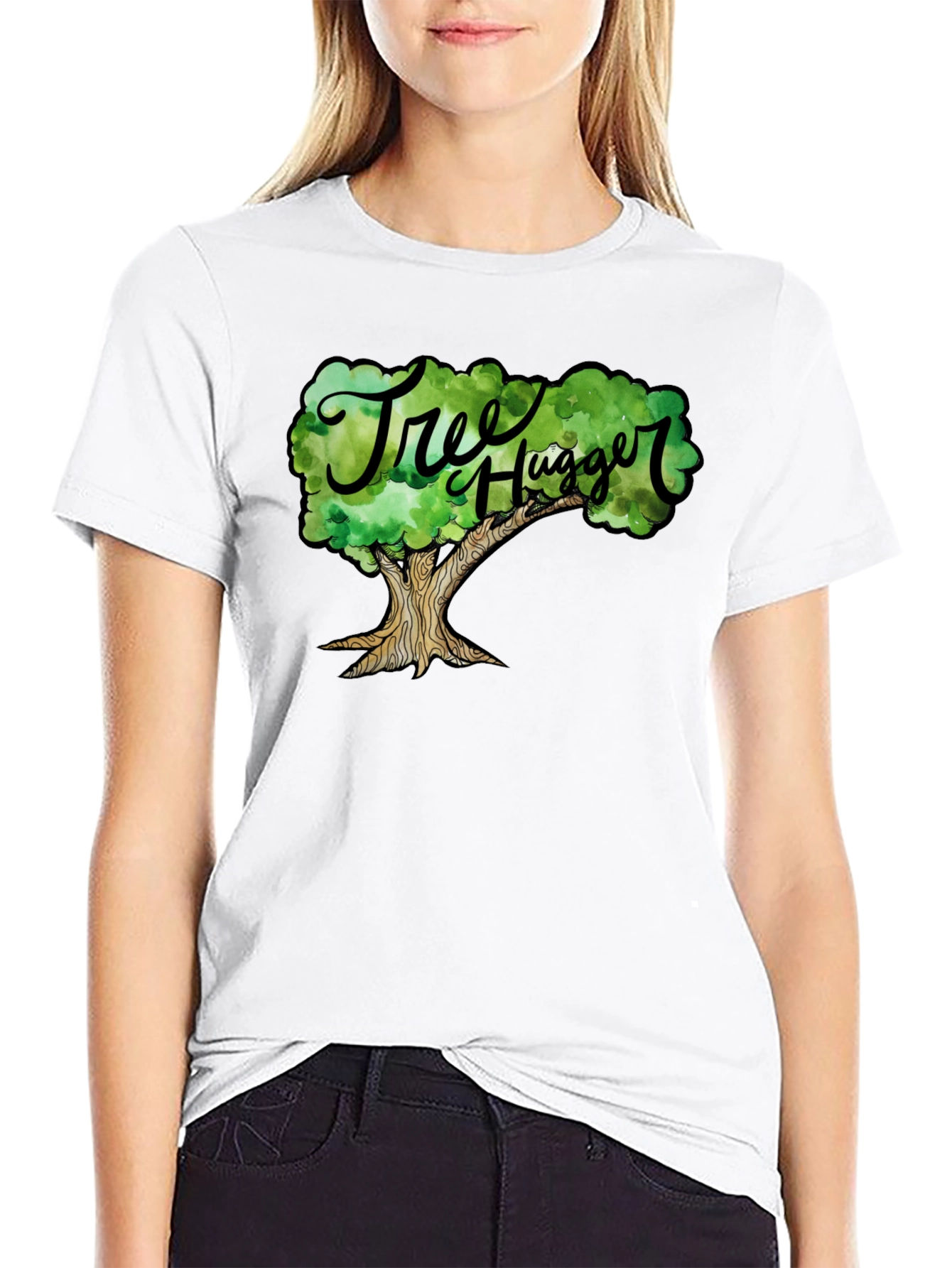 Tree Hugger Graphic T-Shirt - Black Cotton Tee