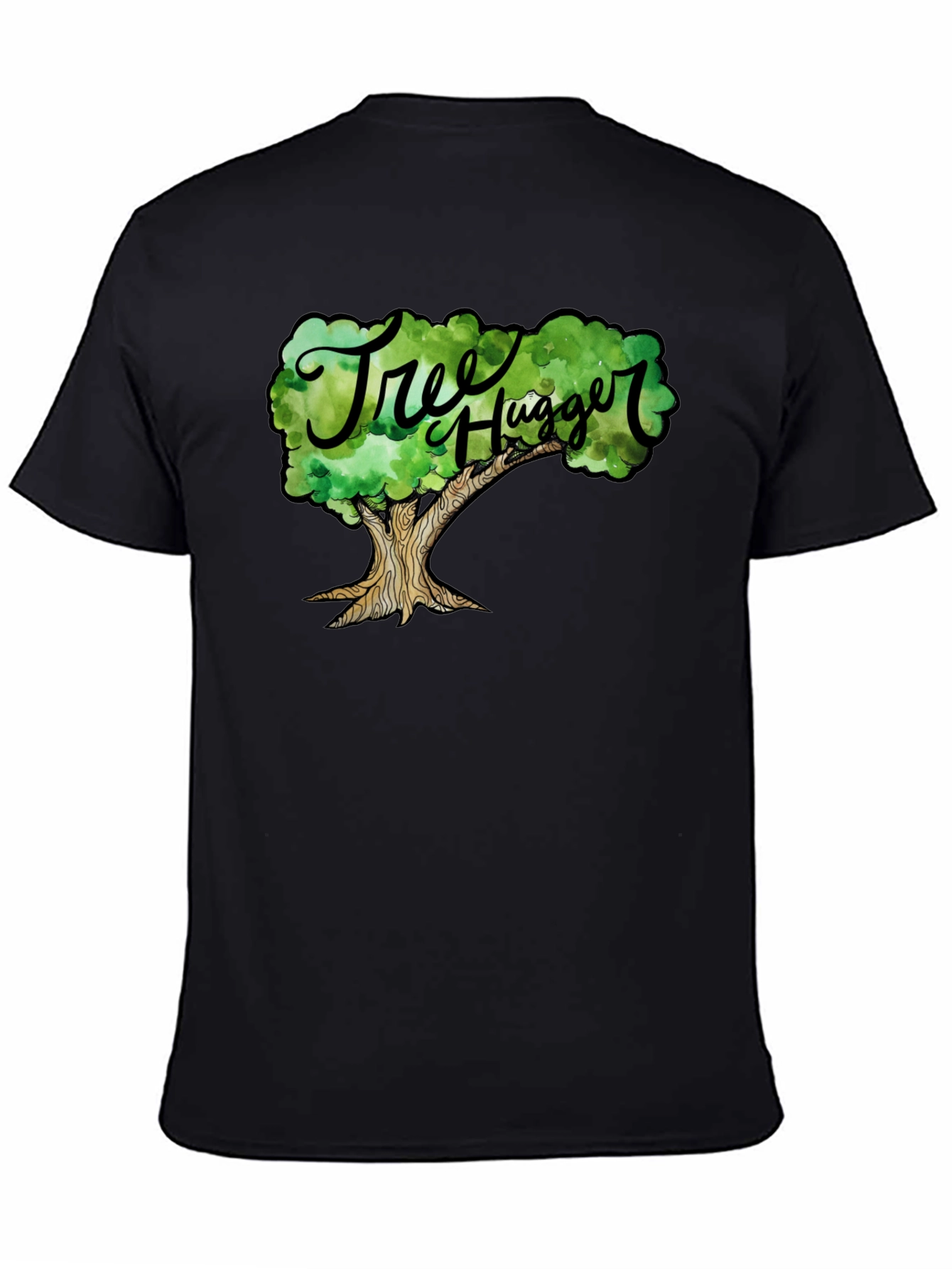 Tree Hugger Graphic T-Shirt - Black Cotton Tee