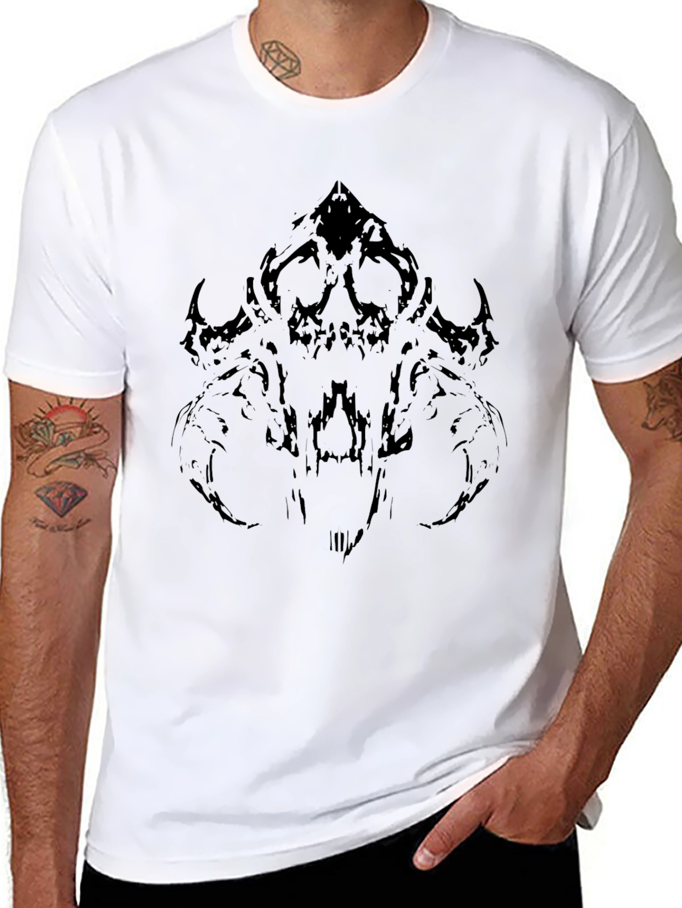 Skull Graphic Black T-Shirt for Men