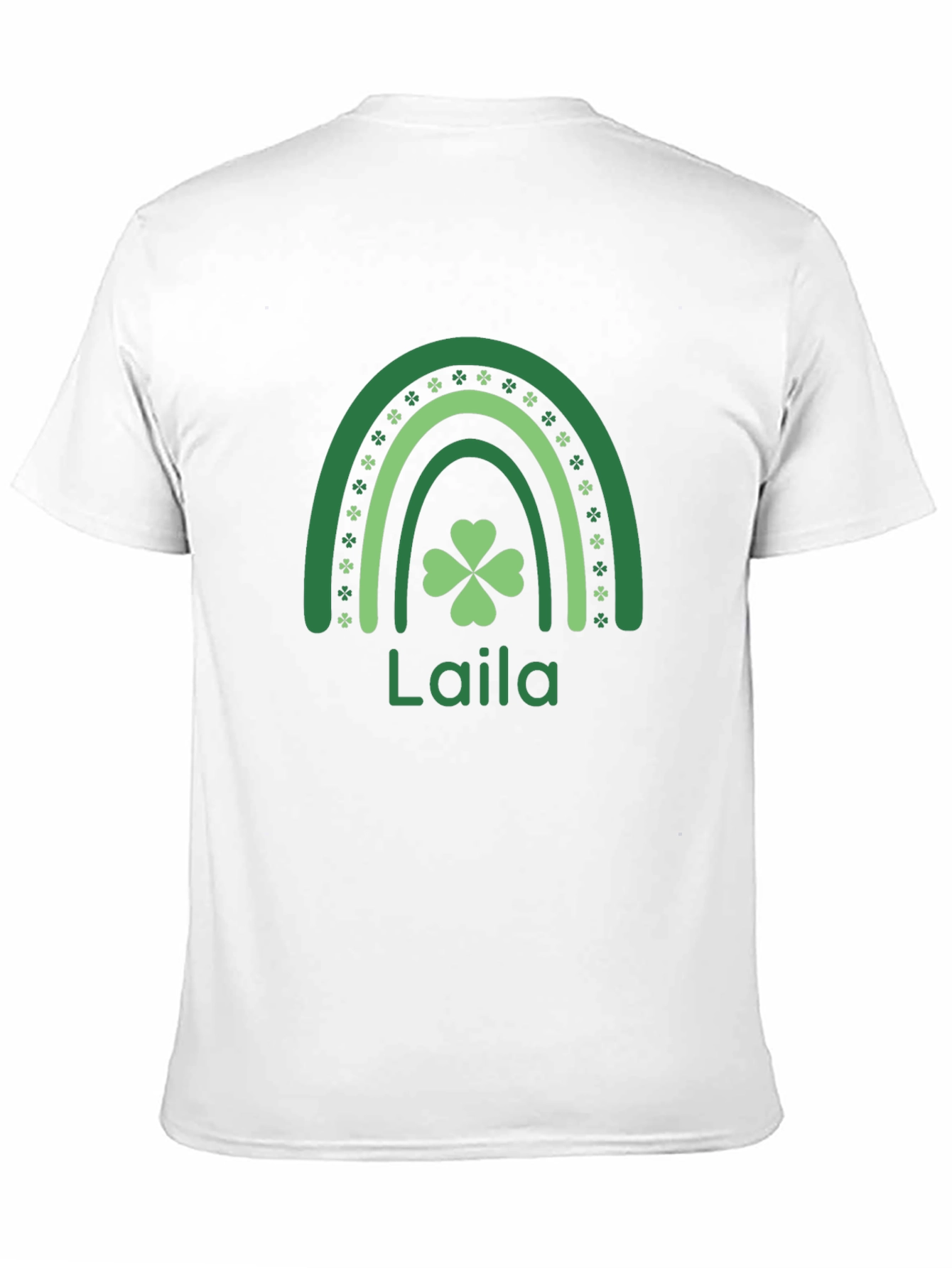 Personalized St. Patricks Day Shamrock Rainbow T-Shirt