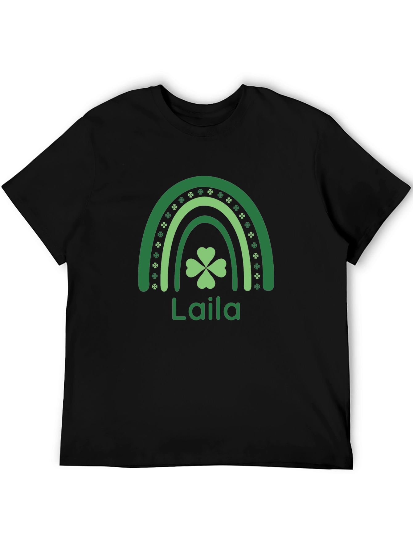 Personalized St. Patricks Day Shamrock Rainbow T-Shirt