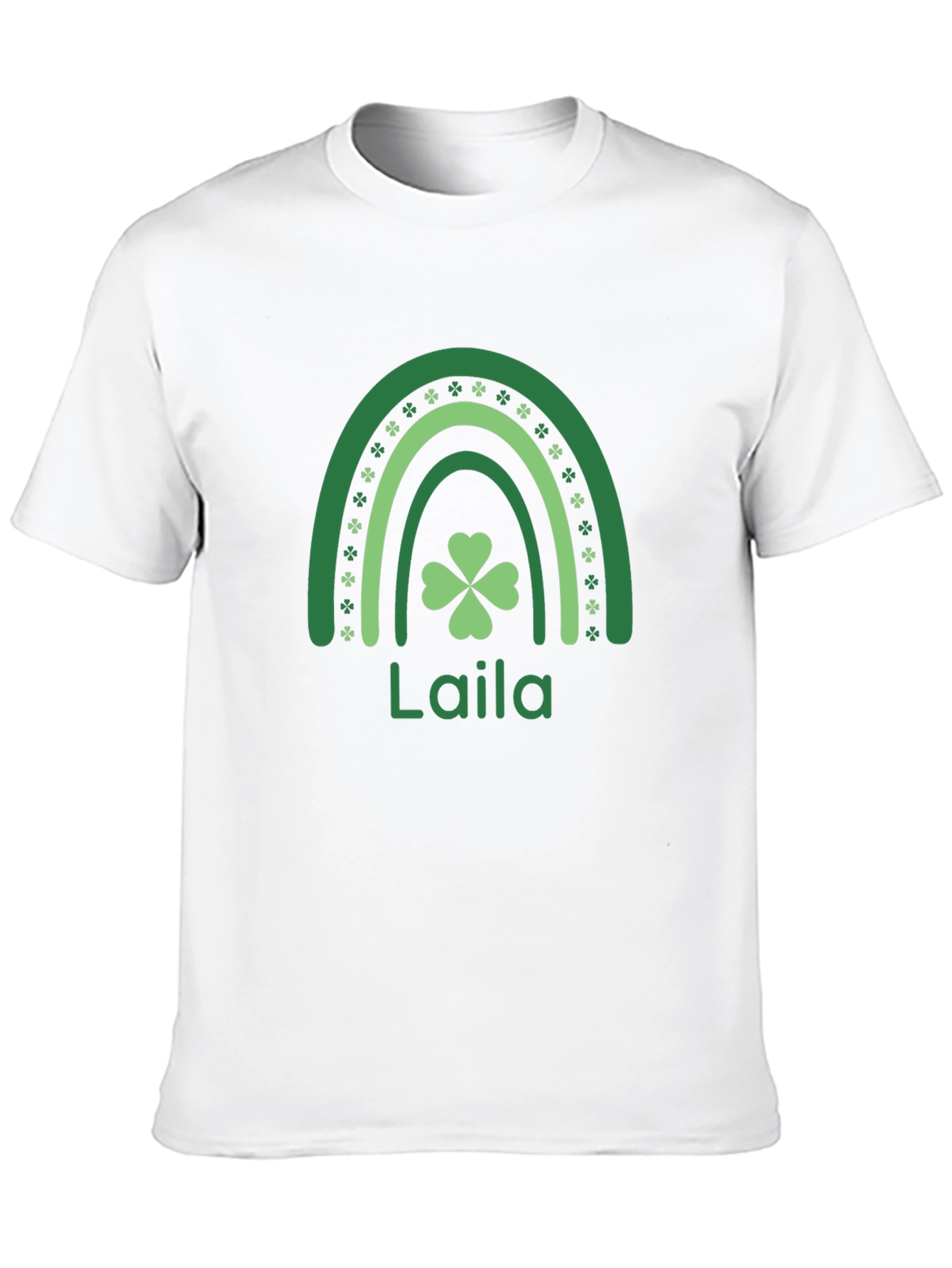 Personalized St. Patricks Day Shamrock Rainbow T-Shirt
