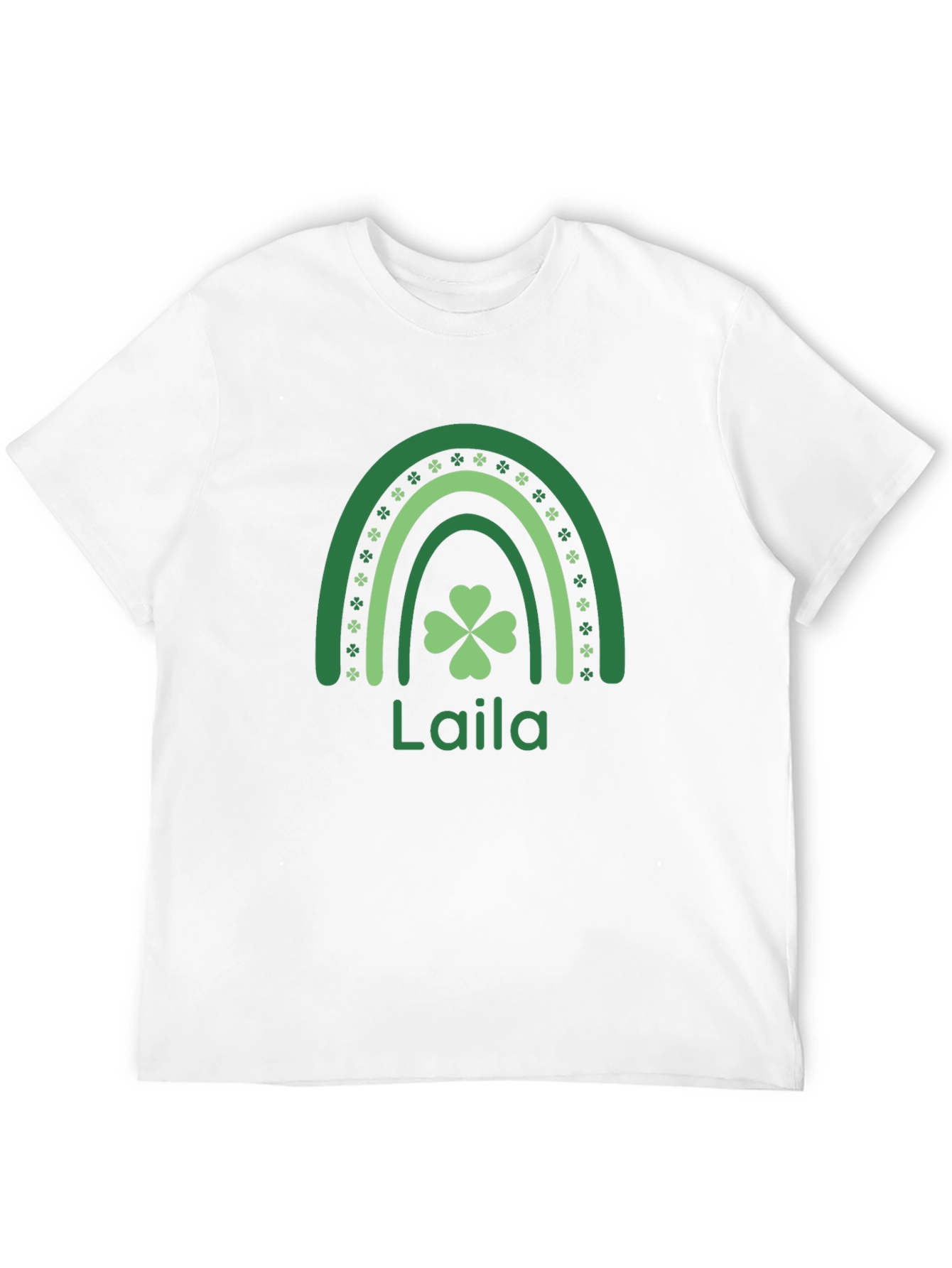 Personalized St. Patricks Day Shamrock Rainbow T-Shirt