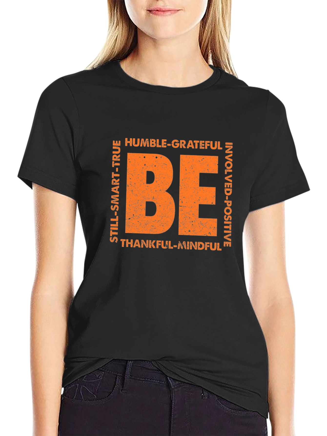 Inspirational BE Positive Graphic T-Shirt - Soft Cotton Tee