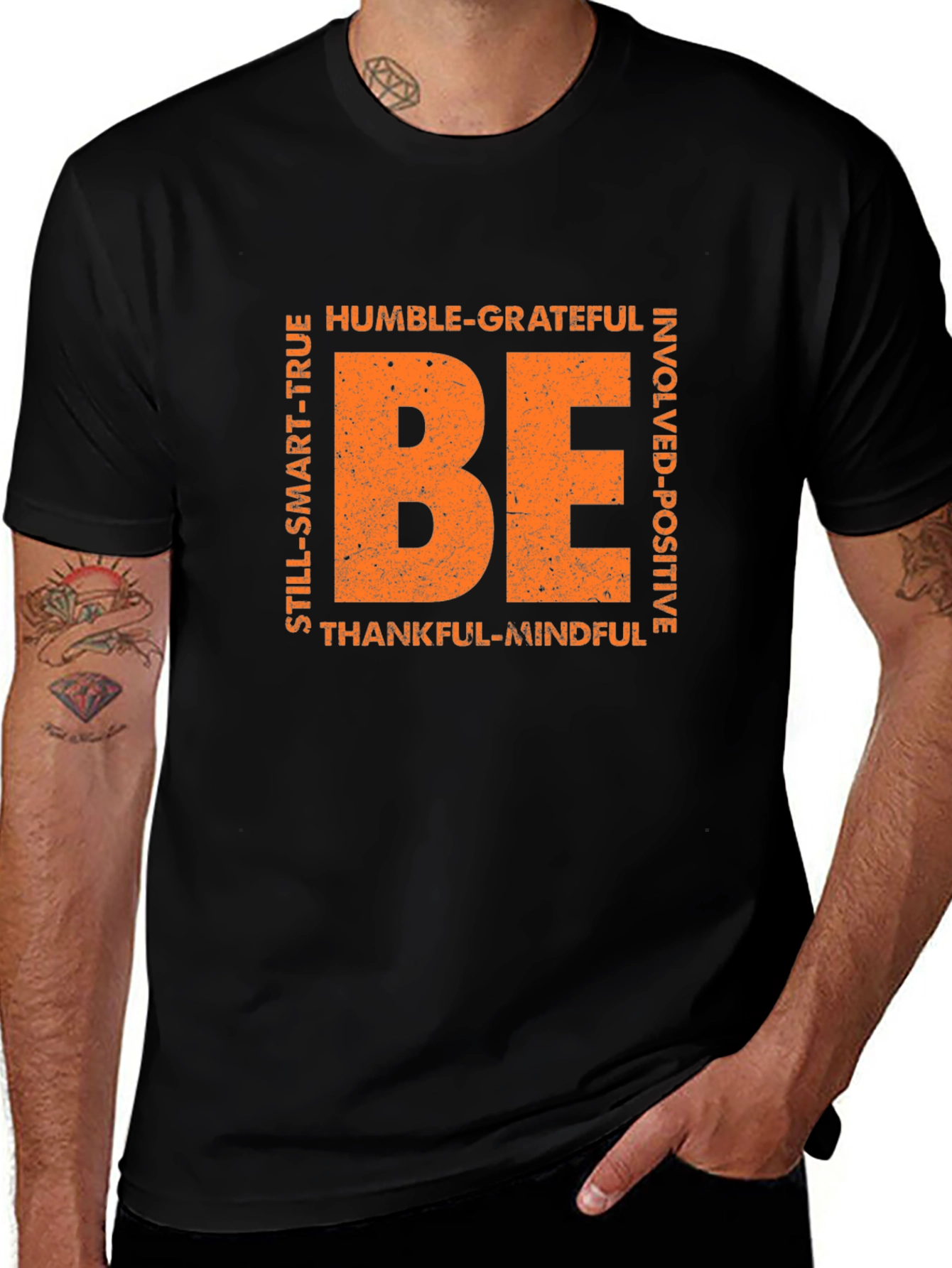 Inspirational BE Positive Graphic T-Shirt - Soft Cotton Tee