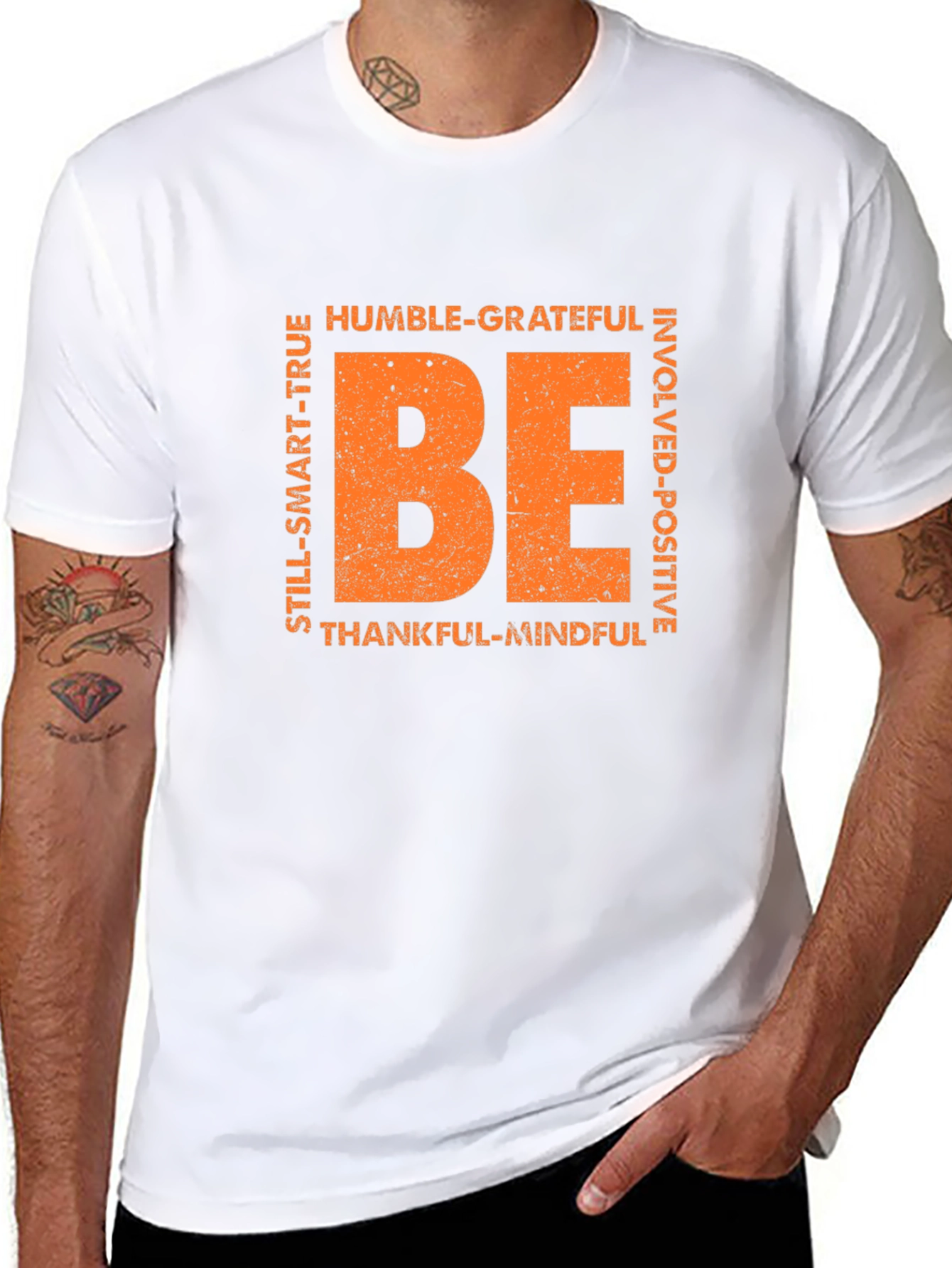 Inspirational BE Positive Graphic T-Shirt - Soft Cotton Tee