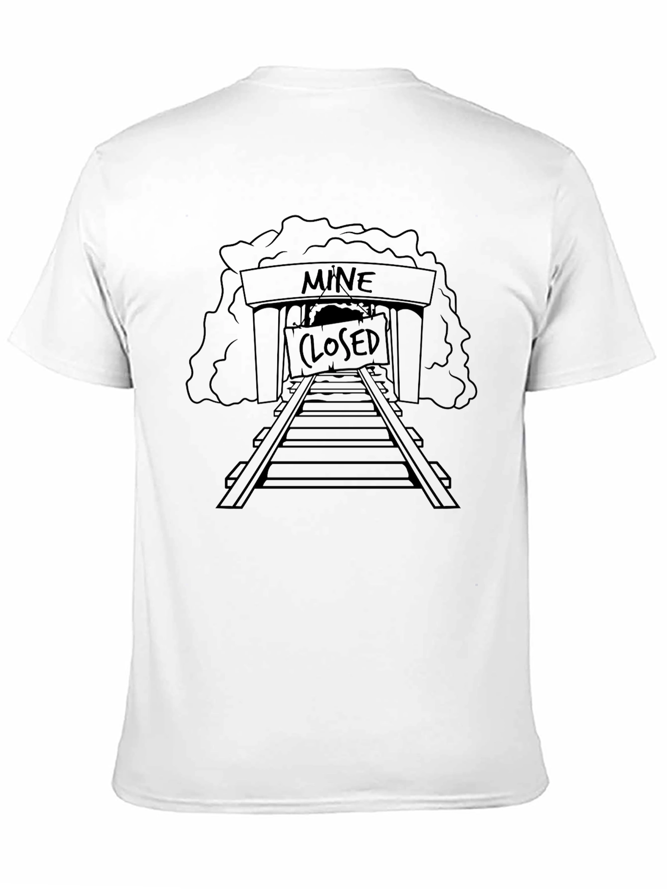 Mine Closed Graphic Tee - Black Cotton Casual T-Shirt