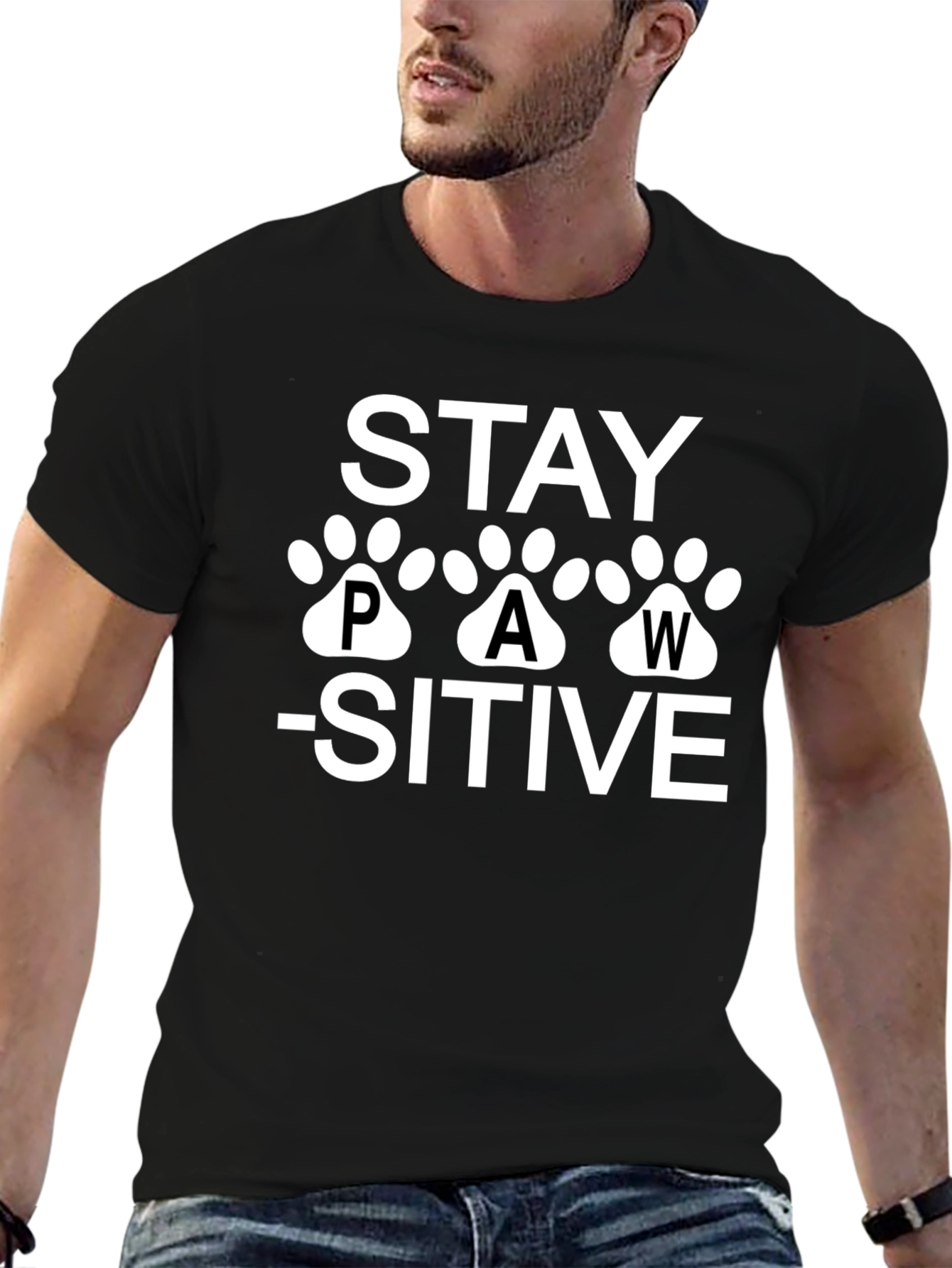 Stay Paw-sitive Graphic Tee