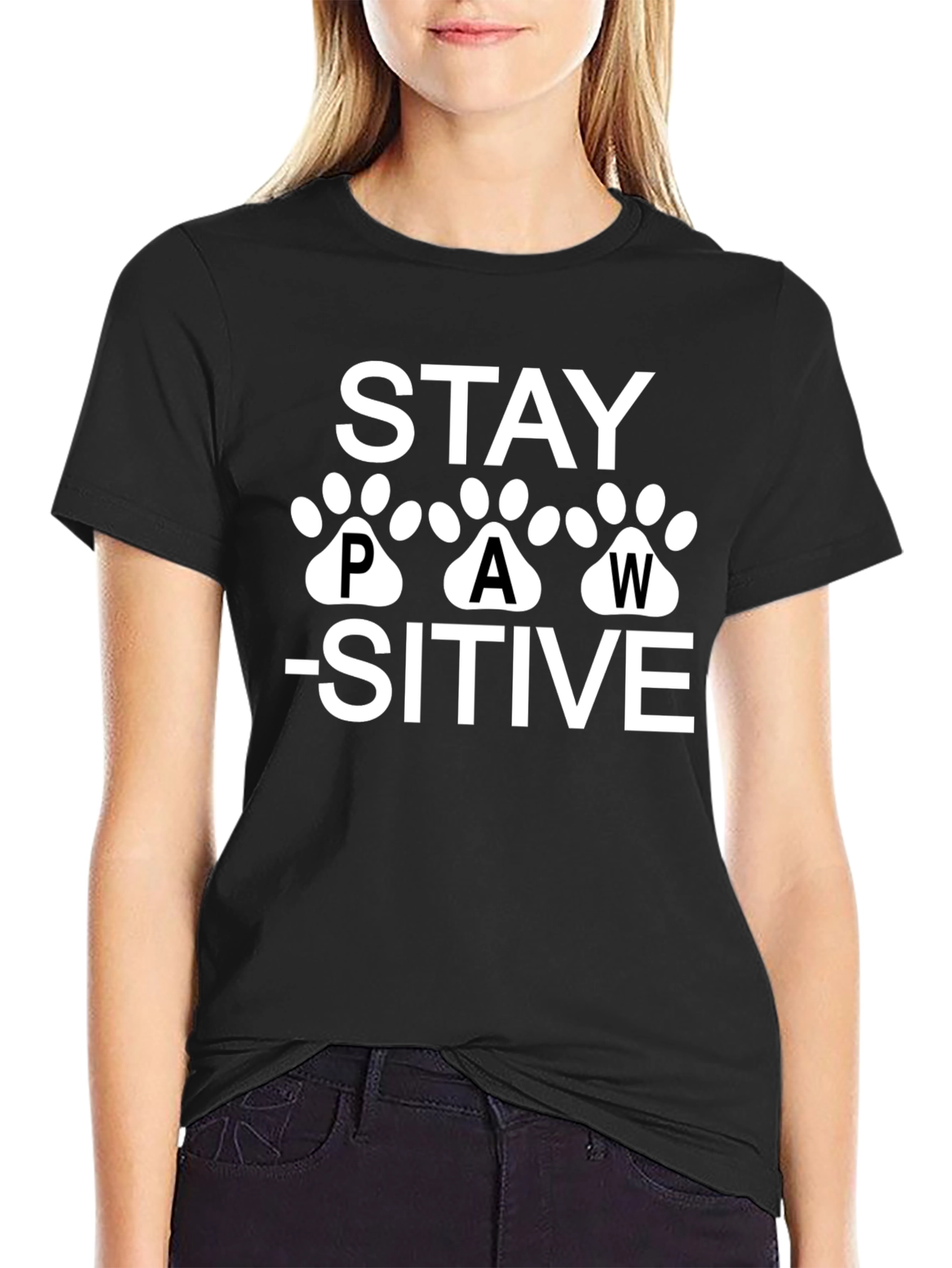 Stay Paw-sitive Graphic Tee