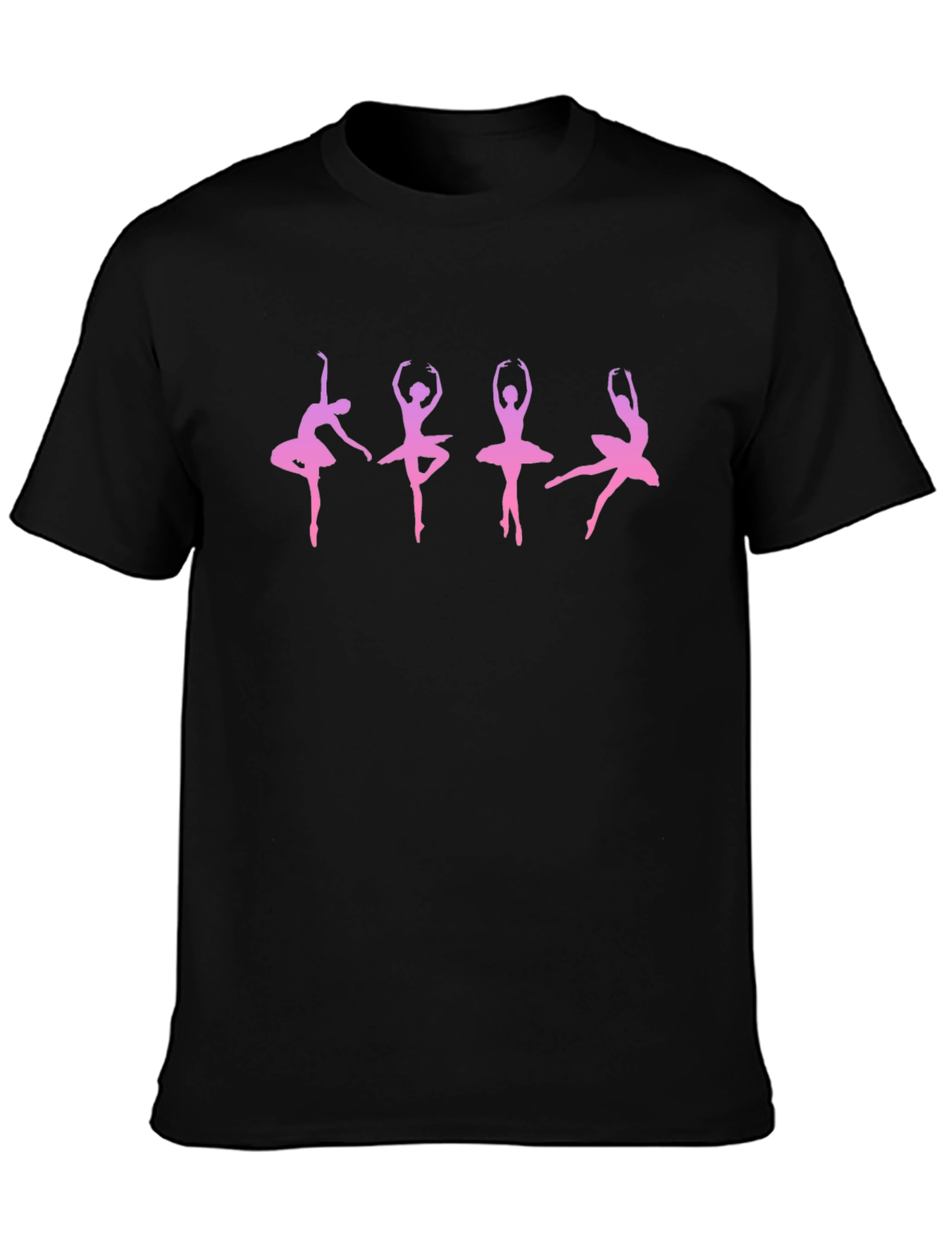 Ballerina Silhouette Graphic Tee - Black