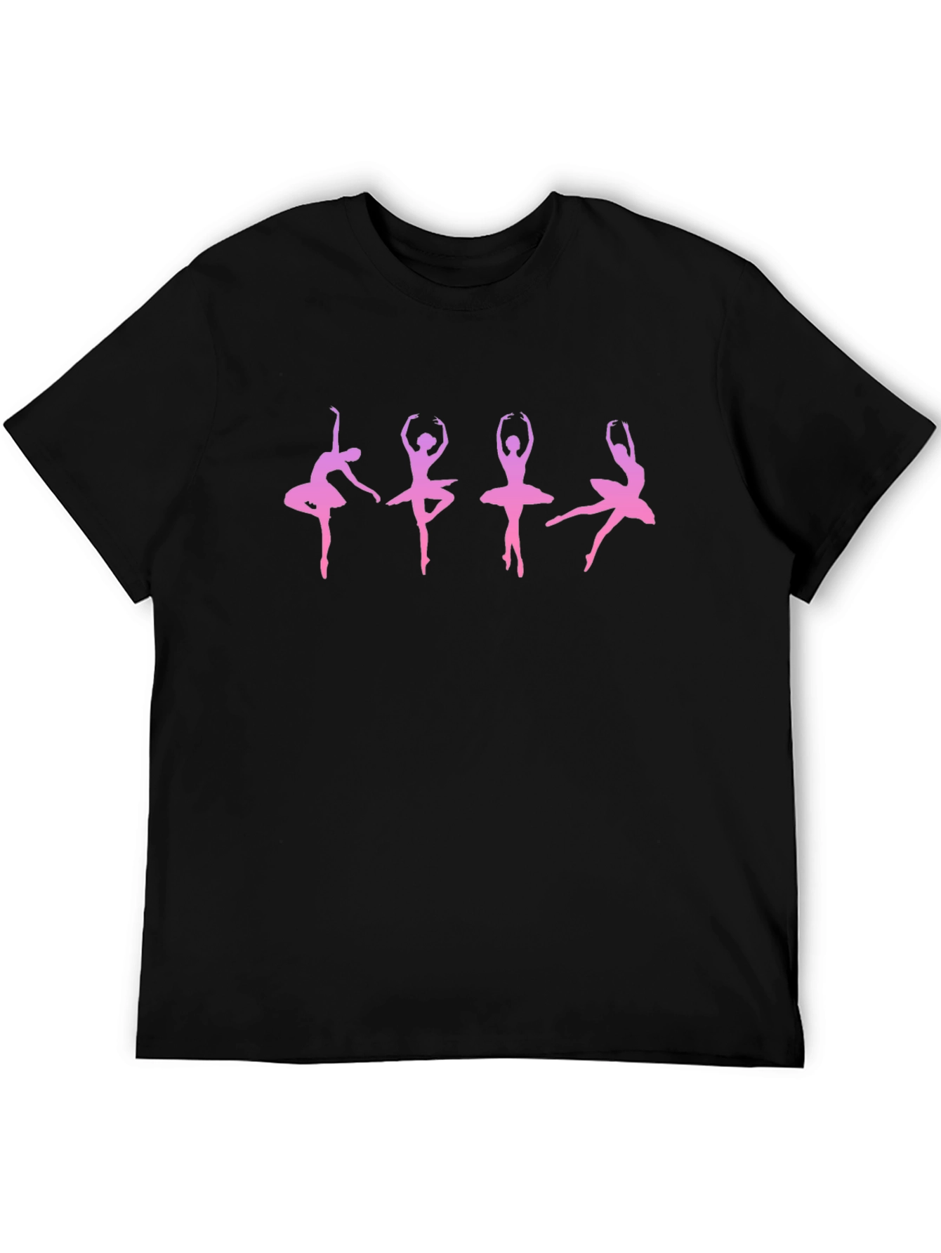 Ballerina Silhouette Graphic Tee - Black