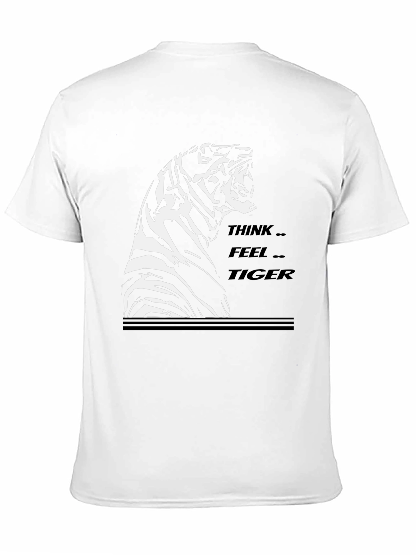 Think Feel Tiger Black Graphic T-Shirt