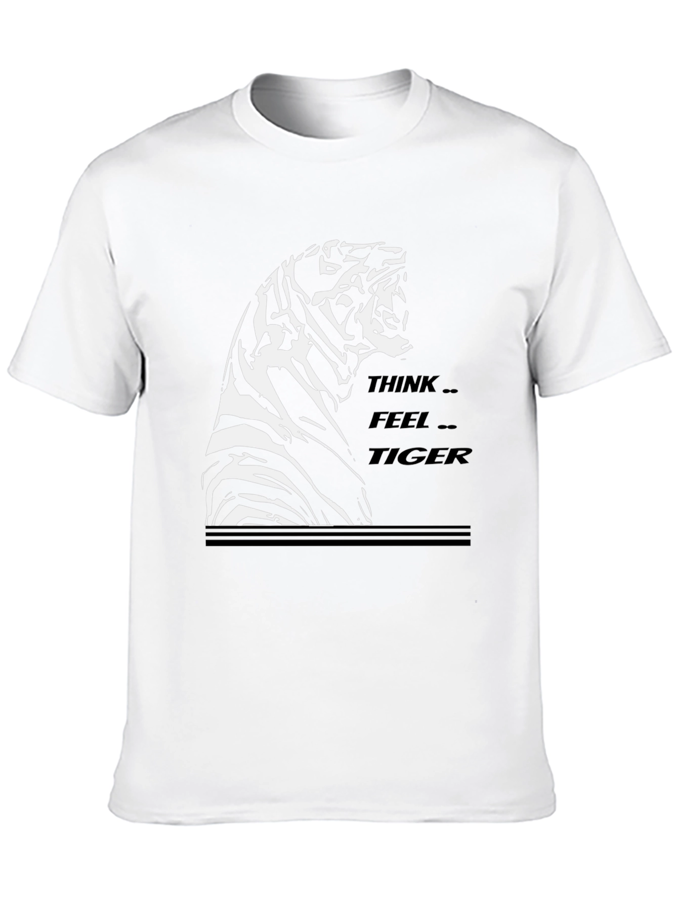 Think Feel Tiger Black Graphic T-Shirt