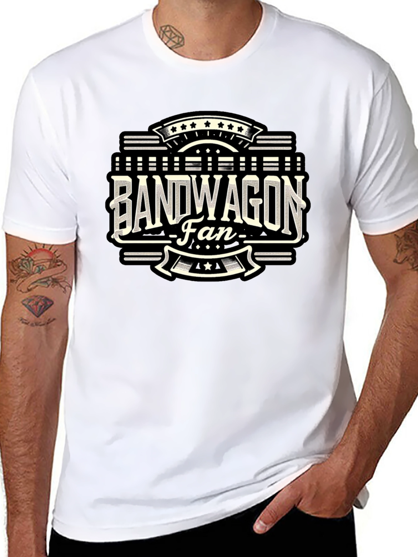 Bandwagon Fan Graphic T-Shirt - Black