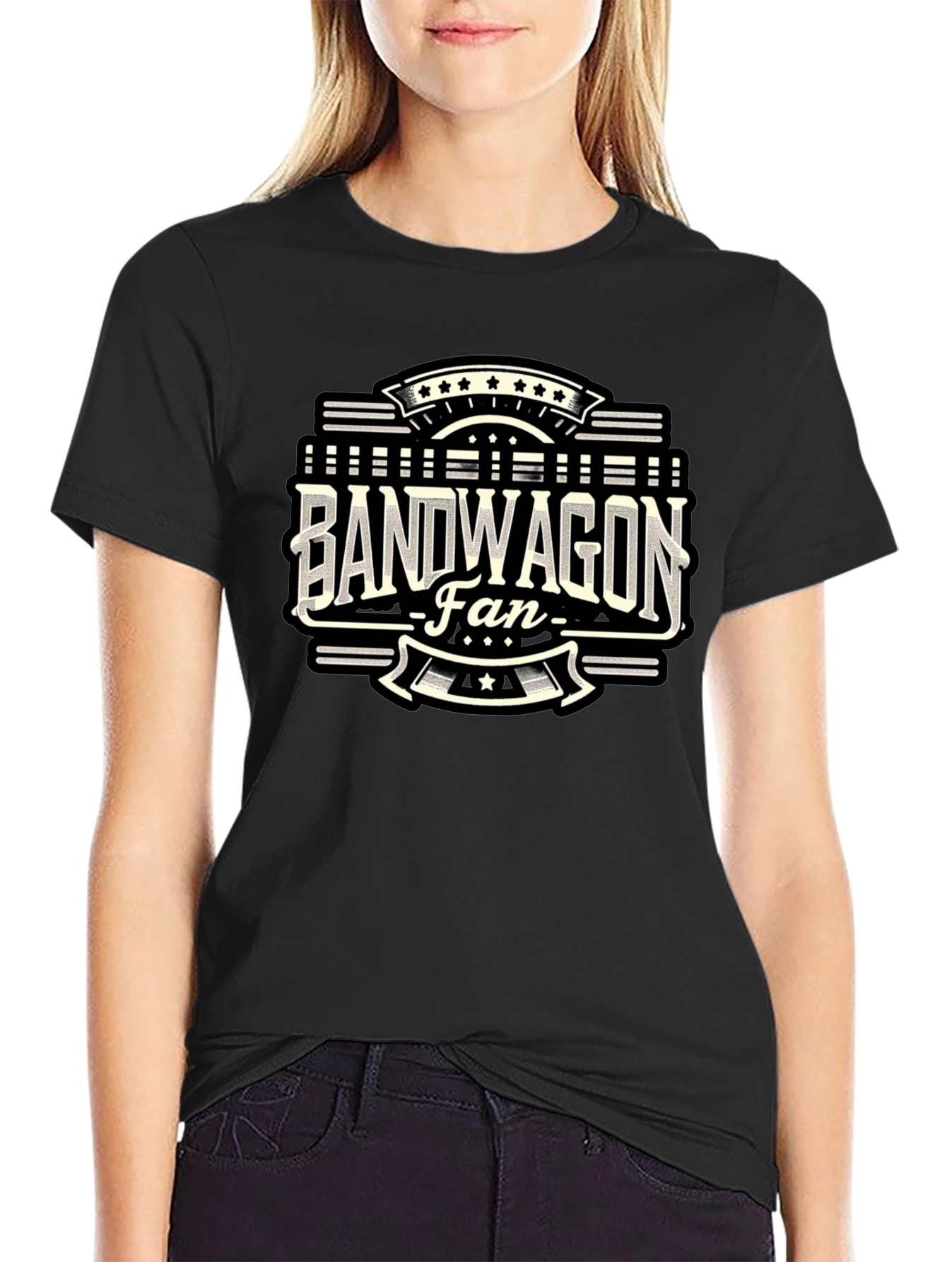 Bandwagon Fan Graphic T-Shirt - Black