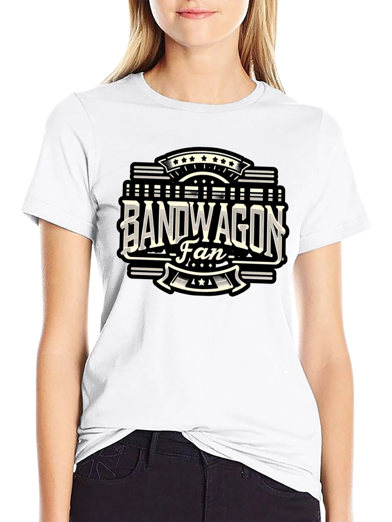 Bandwagon Fan Graphic T-Shirt - Black