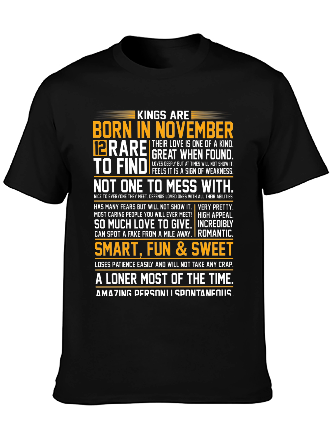 Kings Born in November Graphic Tee