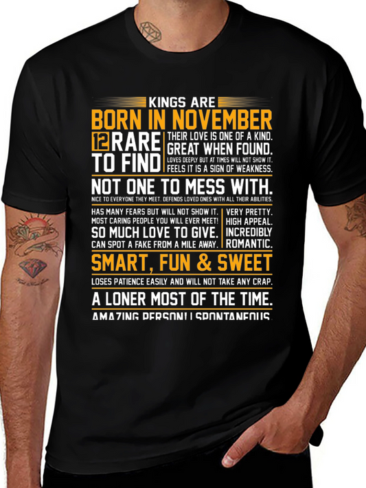 Kings Born in November Graphic Tee