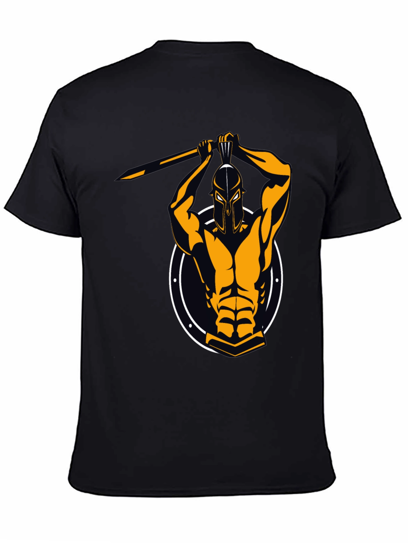 Spartan Warrior Graphic Tee - Black