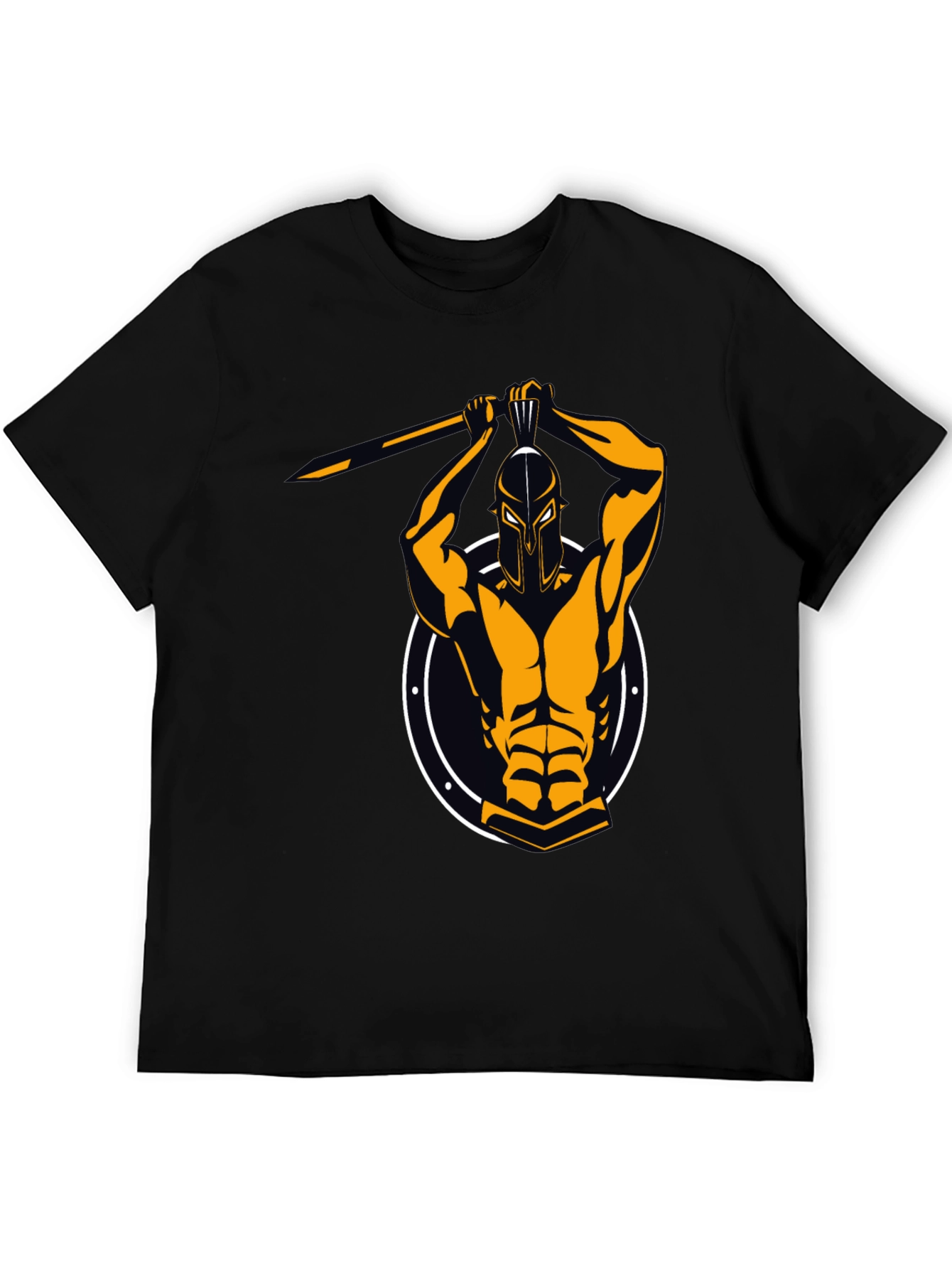 Spartan Warrior Graphic Tee - Black