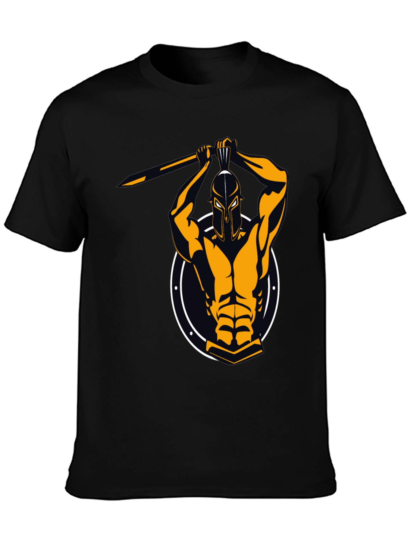 Spartan Warrior Graphic Tee - Black