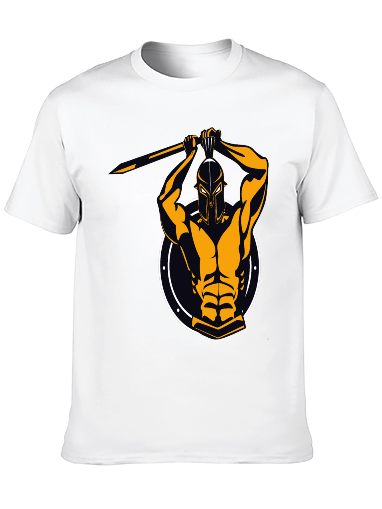 Spartan Warrior Graphic Tee - Black