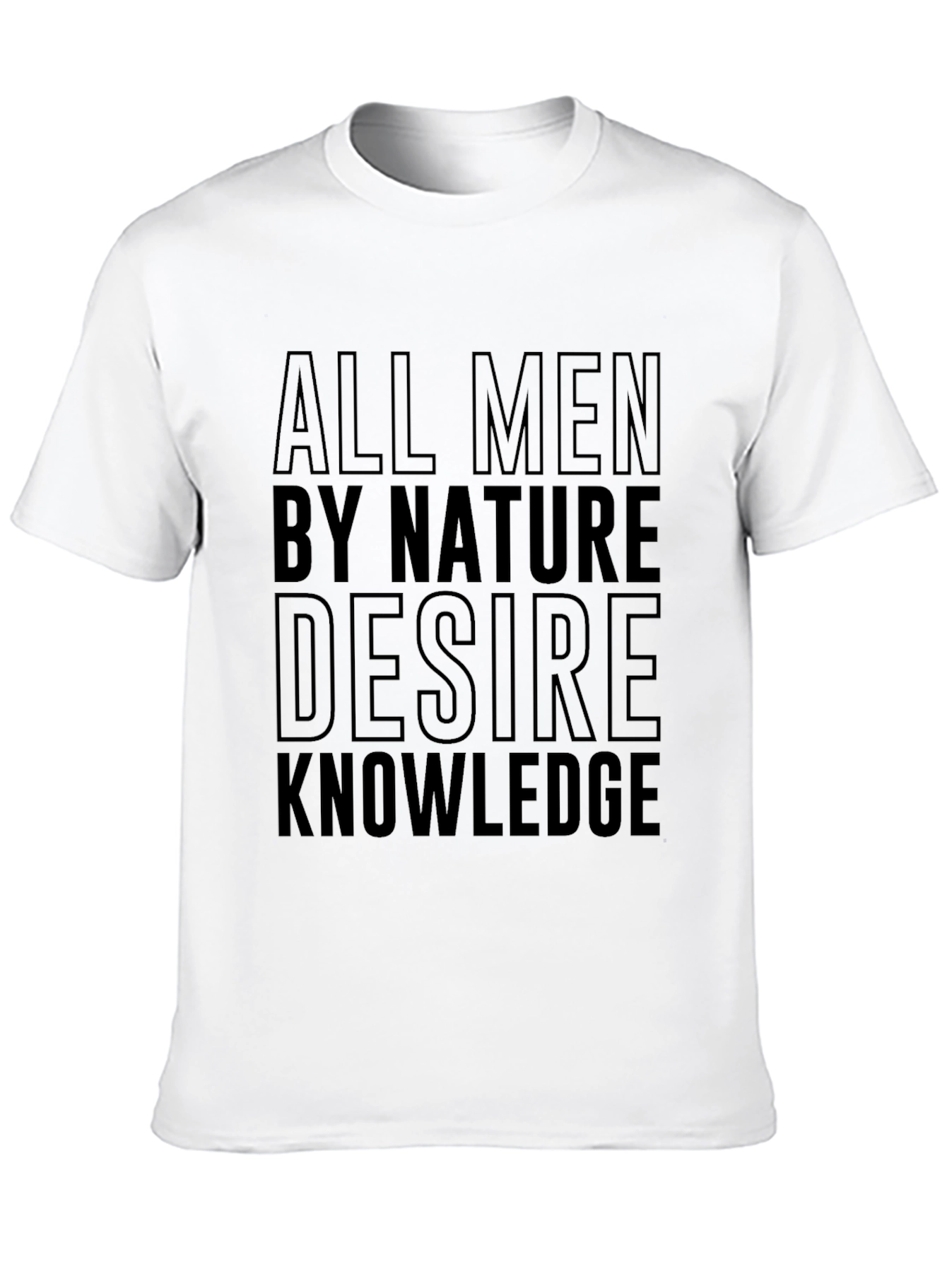 Mens Black T-Shirt - Desire Knowledge Graphic Tee