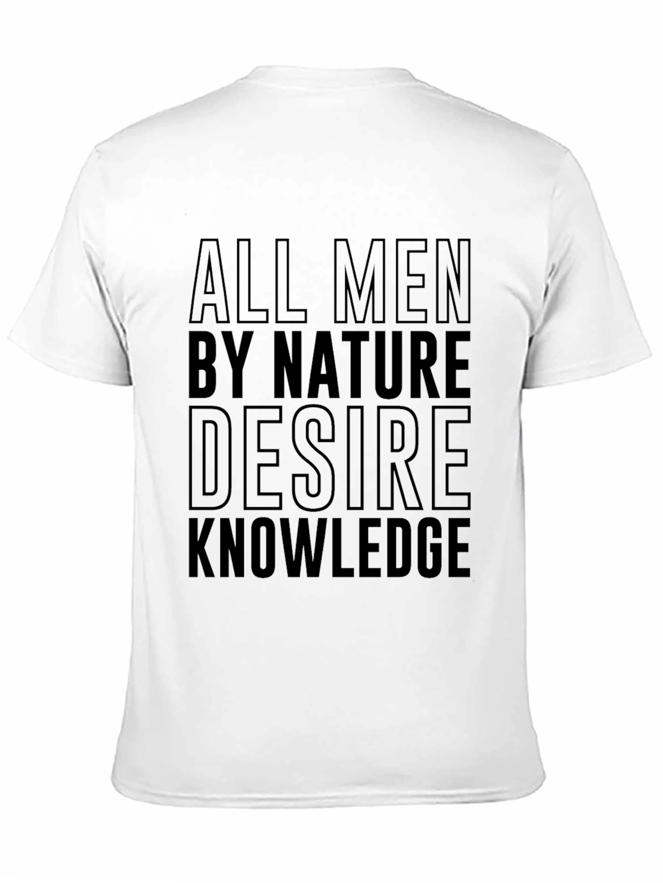 Mens Black T-Shirt - Desire Knowledge Graphic Tee
