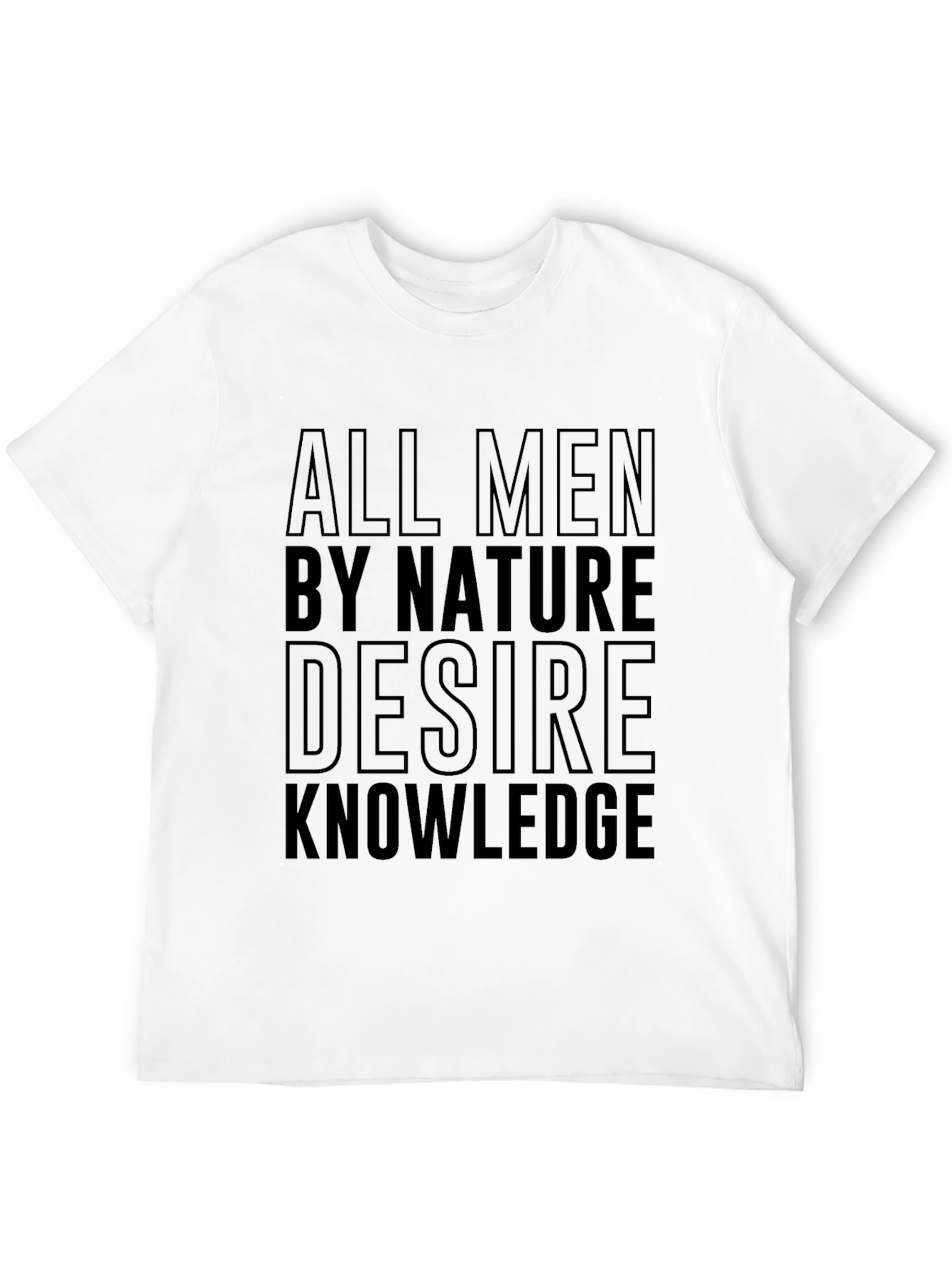 Mens Black T-Shirt - Desire Knowledge Graphic Tee