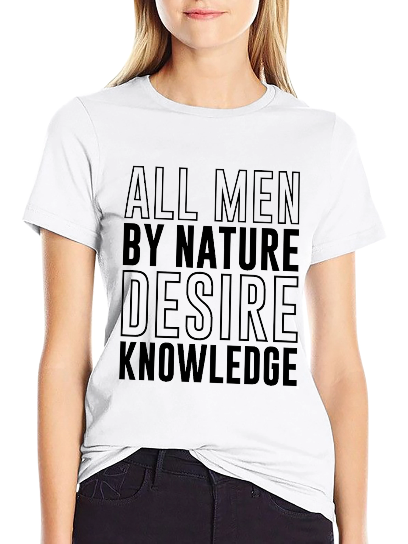 Mens Black T-Shirt - Desire Knowledge Graphic Tee